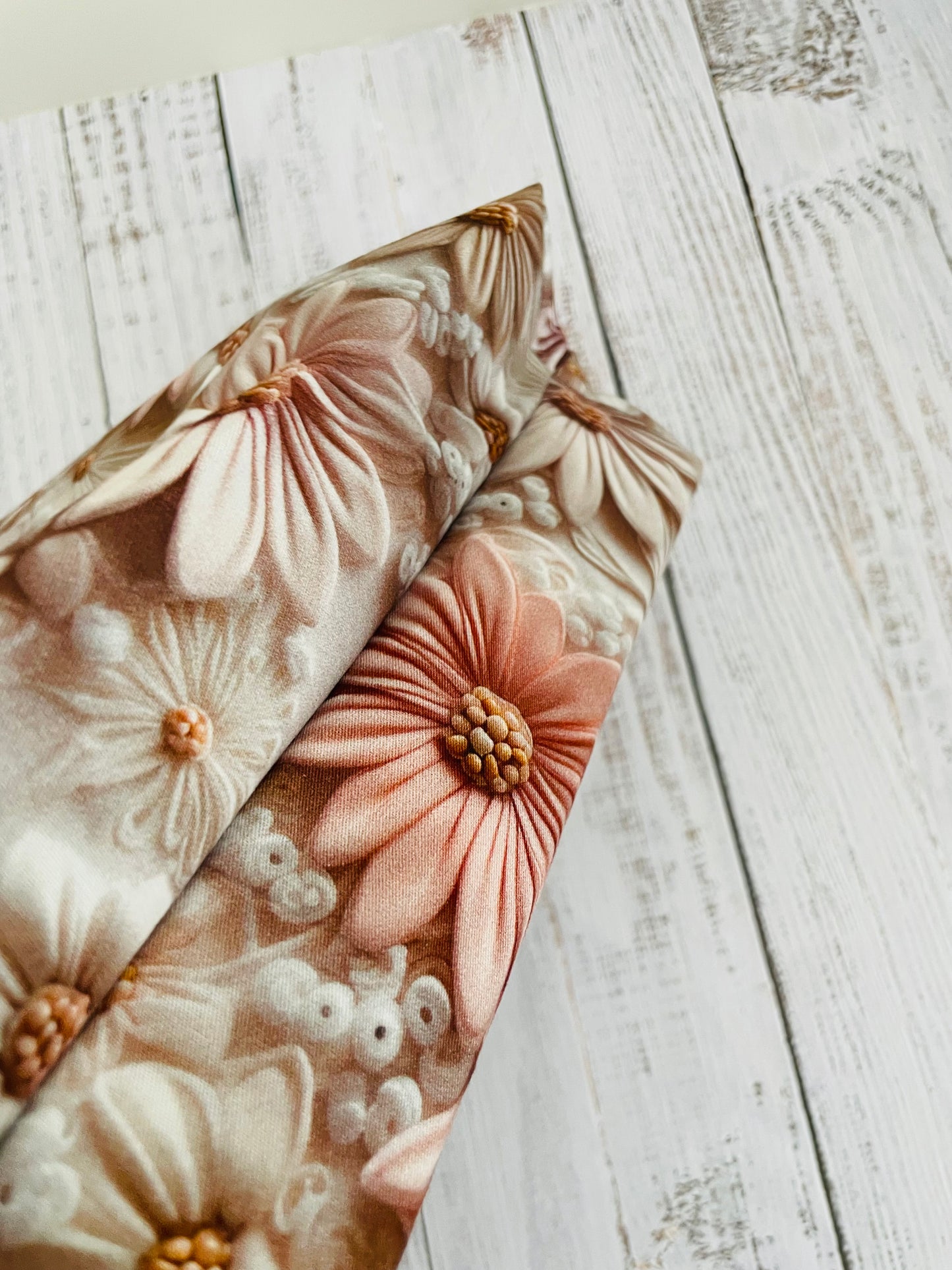 PAPER FLOWERS small Lifestyle bag (soft no wire , but interfaced )...CUSTOM PRINT…ROSE GOLD HARDWARE …EXCLUSIVE BAG BLING BY JONESKNIT