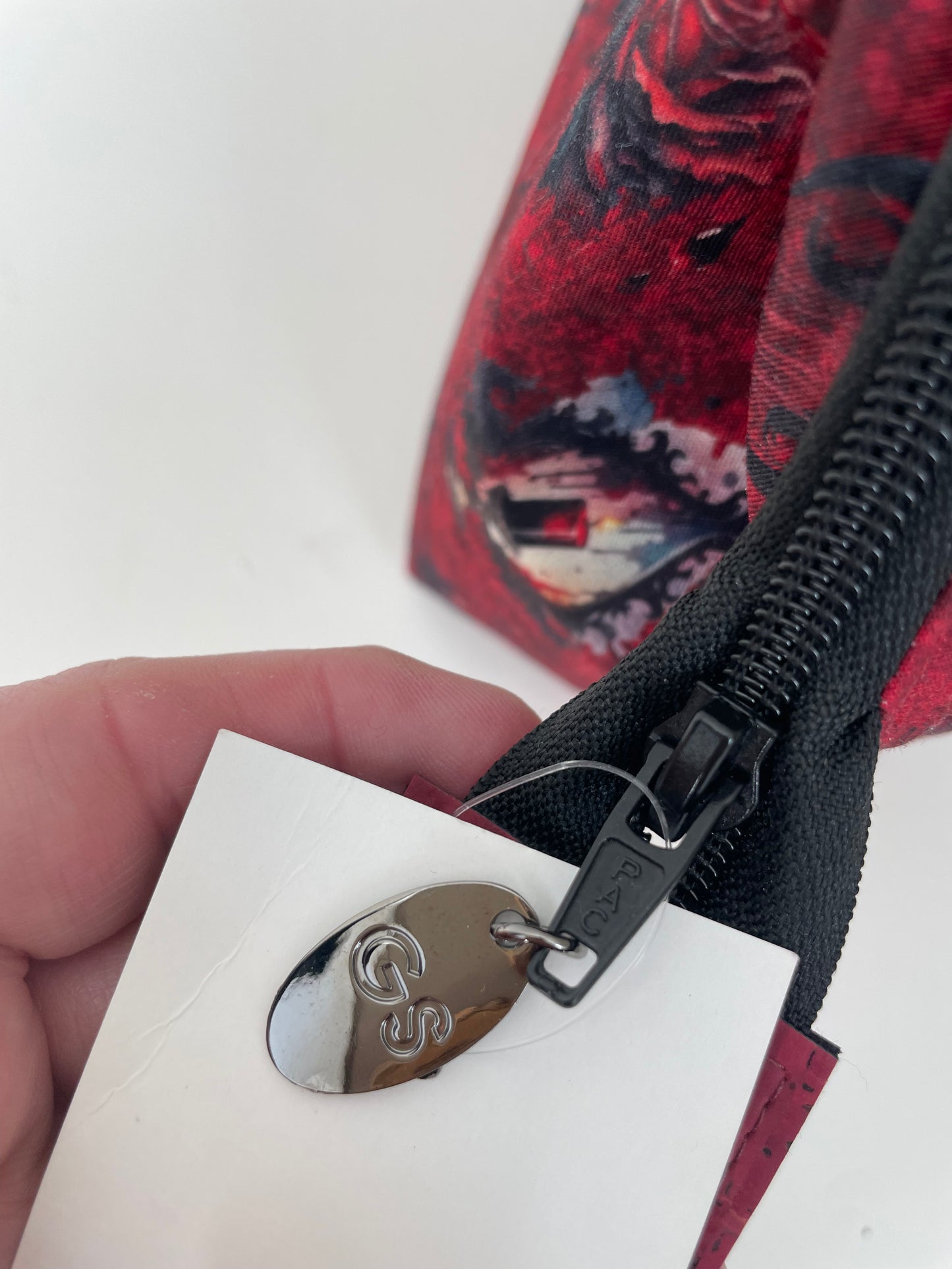 THROUGH THE VEIL ....CUSTOM PRINT Small wire frame bag