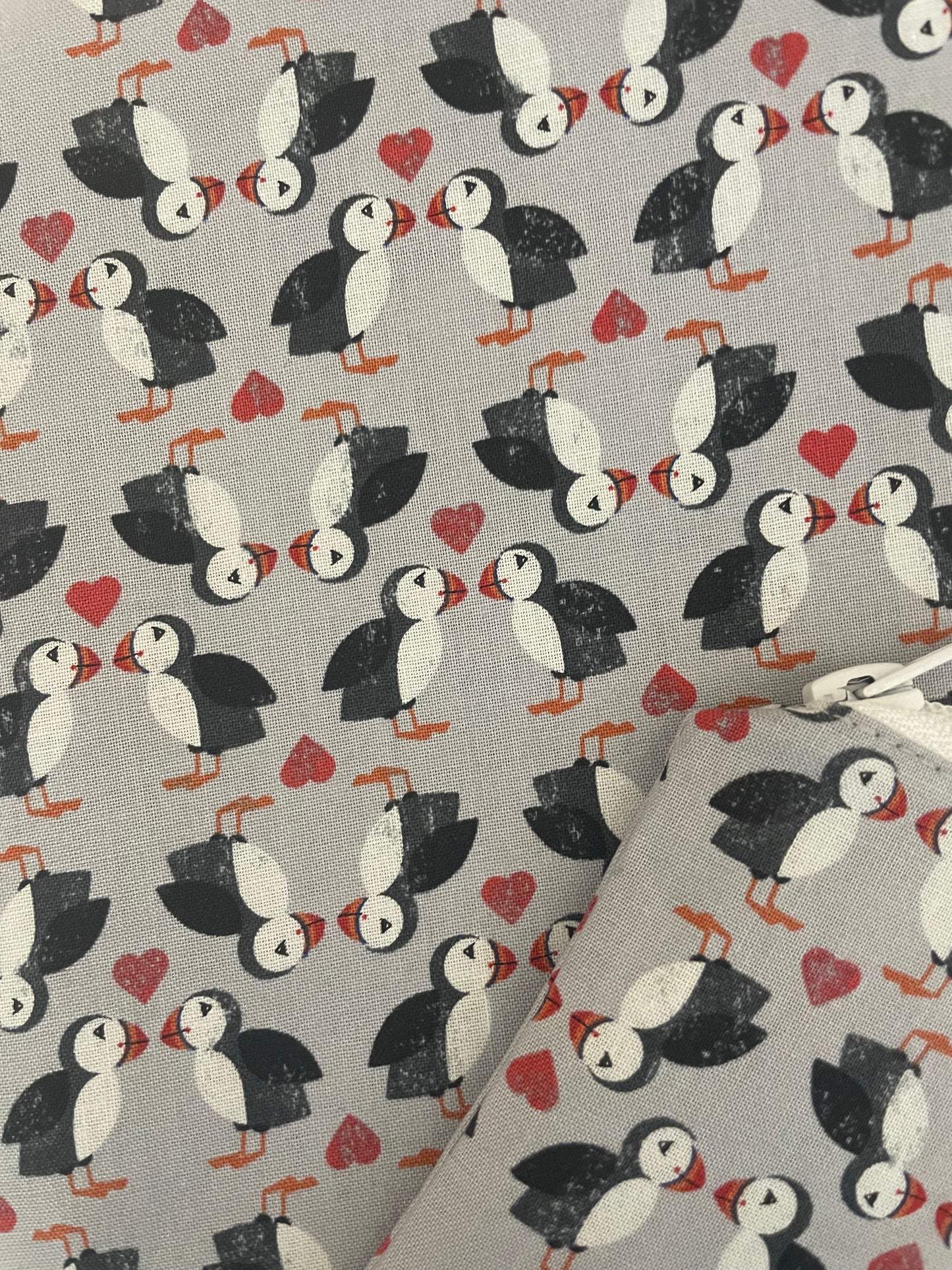 PUFFINS  SMALL STITCHING BAG & NOTIONS POUCH