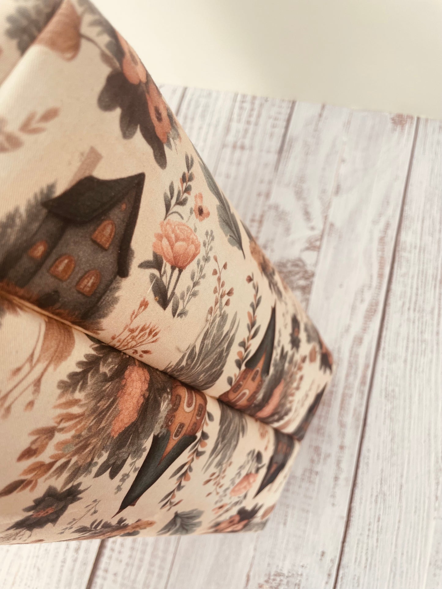 FOLKLORE FOREST .... Med Wire frame bag....CUSTOM PRINT