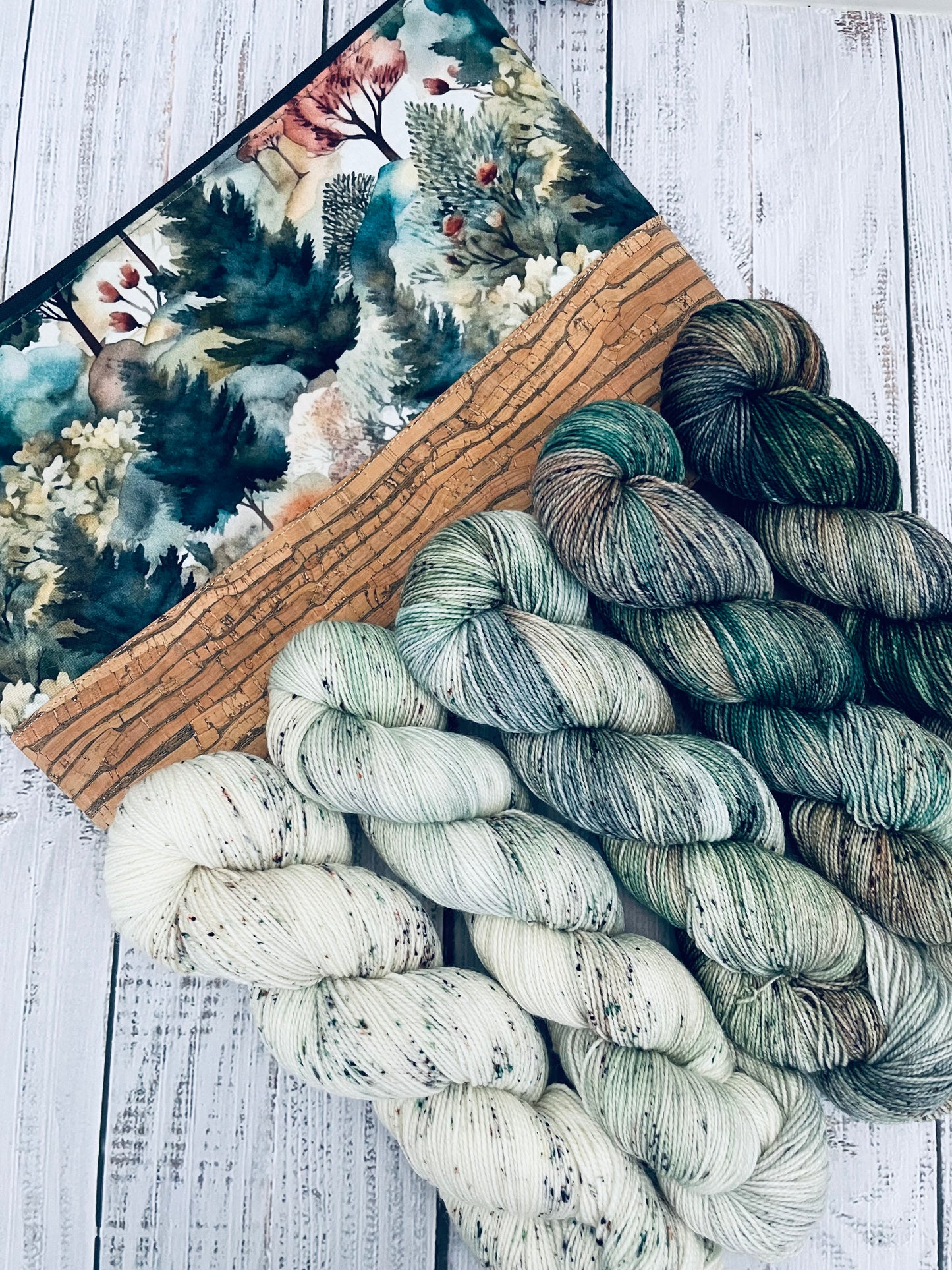 ALPINE FOREST FADE ON LUSH FINGERING 2 PLY AND SQUISHY DK ….CHOOSE COLOURWAY AND BASE FROM MENU