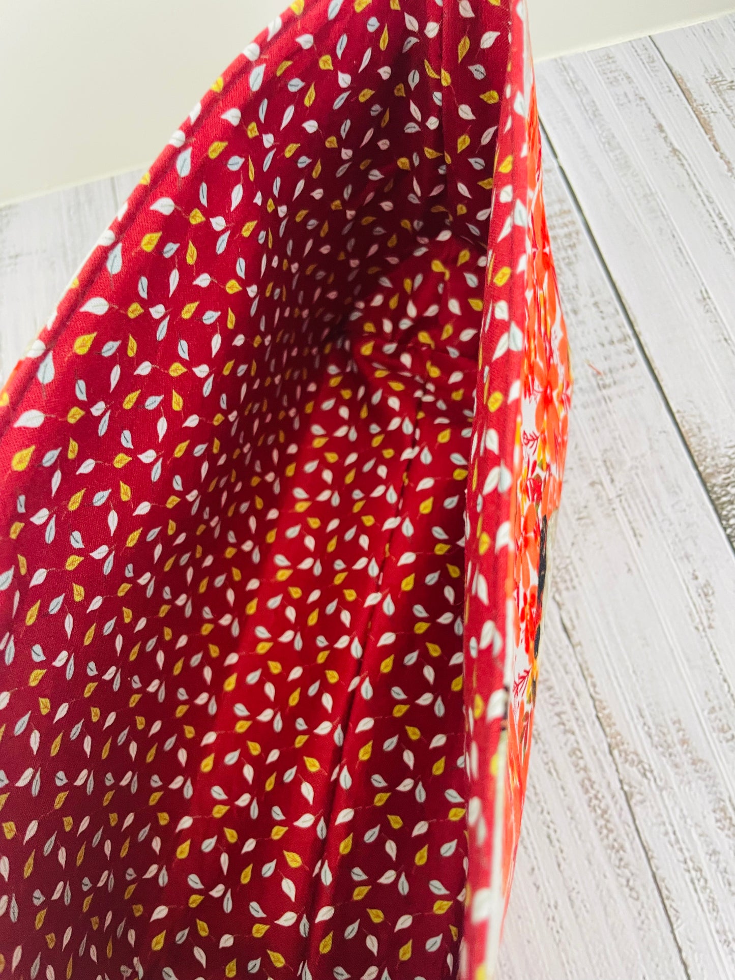 FLUFFY FLORAL   CAKE CADDY  (soft no wire  , but interfaced)...CUSTOM PRINT