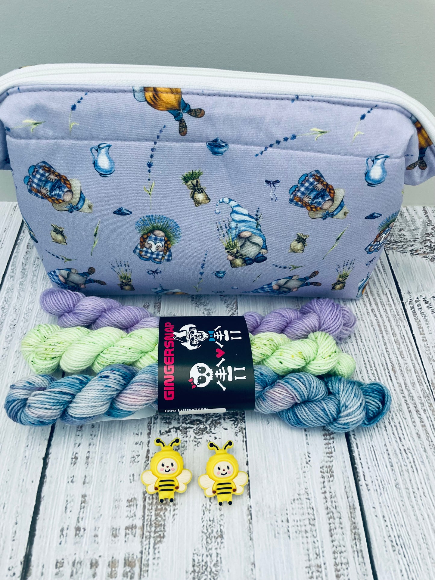 JUNE'S GNOME CLUB ...PLEASE CHOOSE SET FROM MENU .... LUSH FINGERING WEIGHT 2 PLY