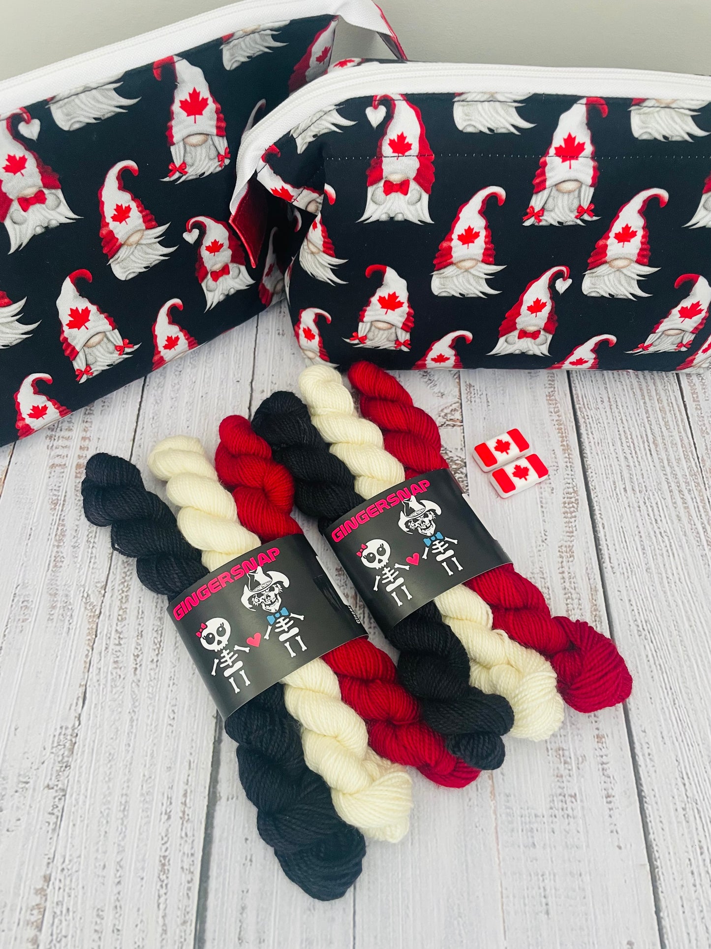 JULY'S GNOME CLUB ...ELBOW'S UP!!!!!...PLEASE CHOOSE SET FROM MENU .... LUSH FINGERING WEIGHT 2 PLY