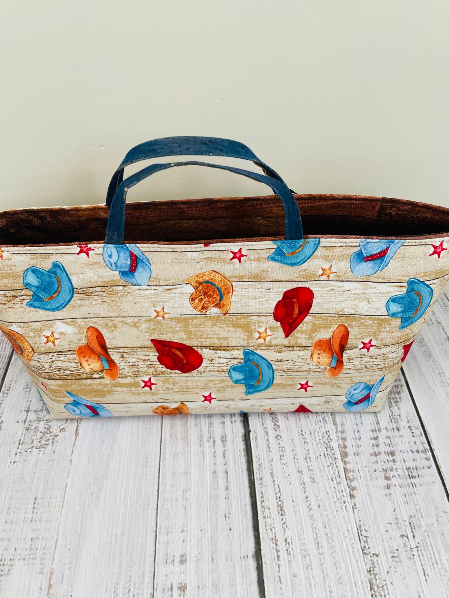 COWBOY HATS ....MINI TOTE BAG WITH CORK HANDLES