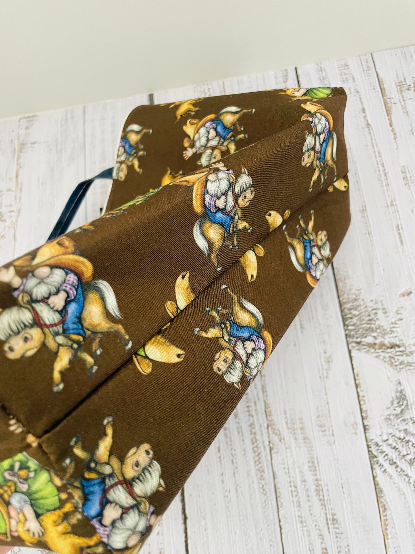 COWBOY GNOMES ....MINI TOTE BAG WITH CORK HANDLES