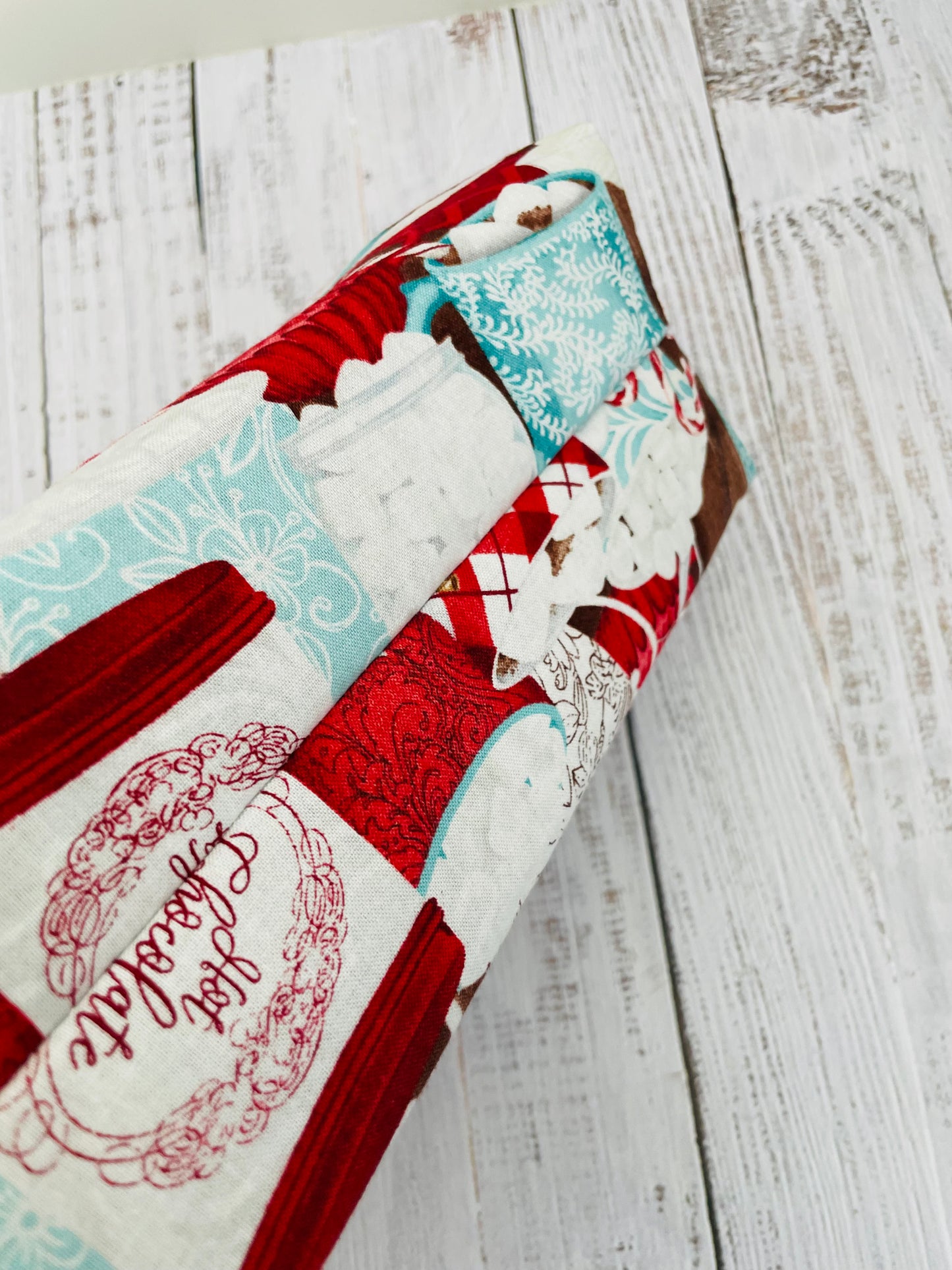 PEPPERMINT MOCHA ....MINI TOTE BAG WITH CORK HANDLES