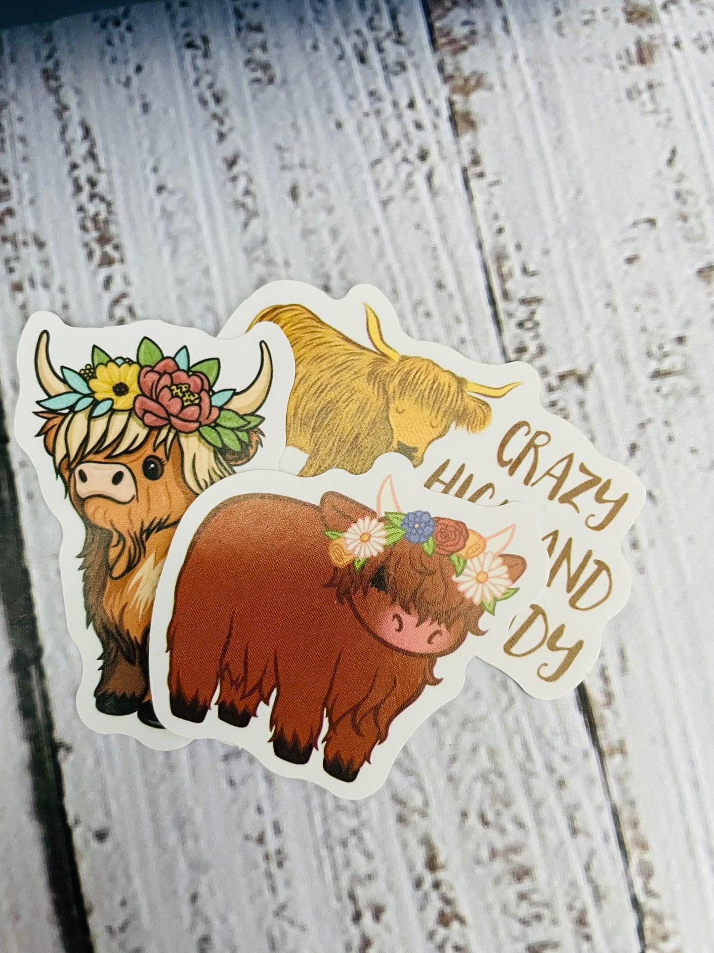 HIGHLAND COO IN TARTAN Lifestyle bag (soft no wire , but interfaced )...CUSTOM PRINT...STITCH STOPPERS , PEN, STICKY NOTE PAD AND STICKERS