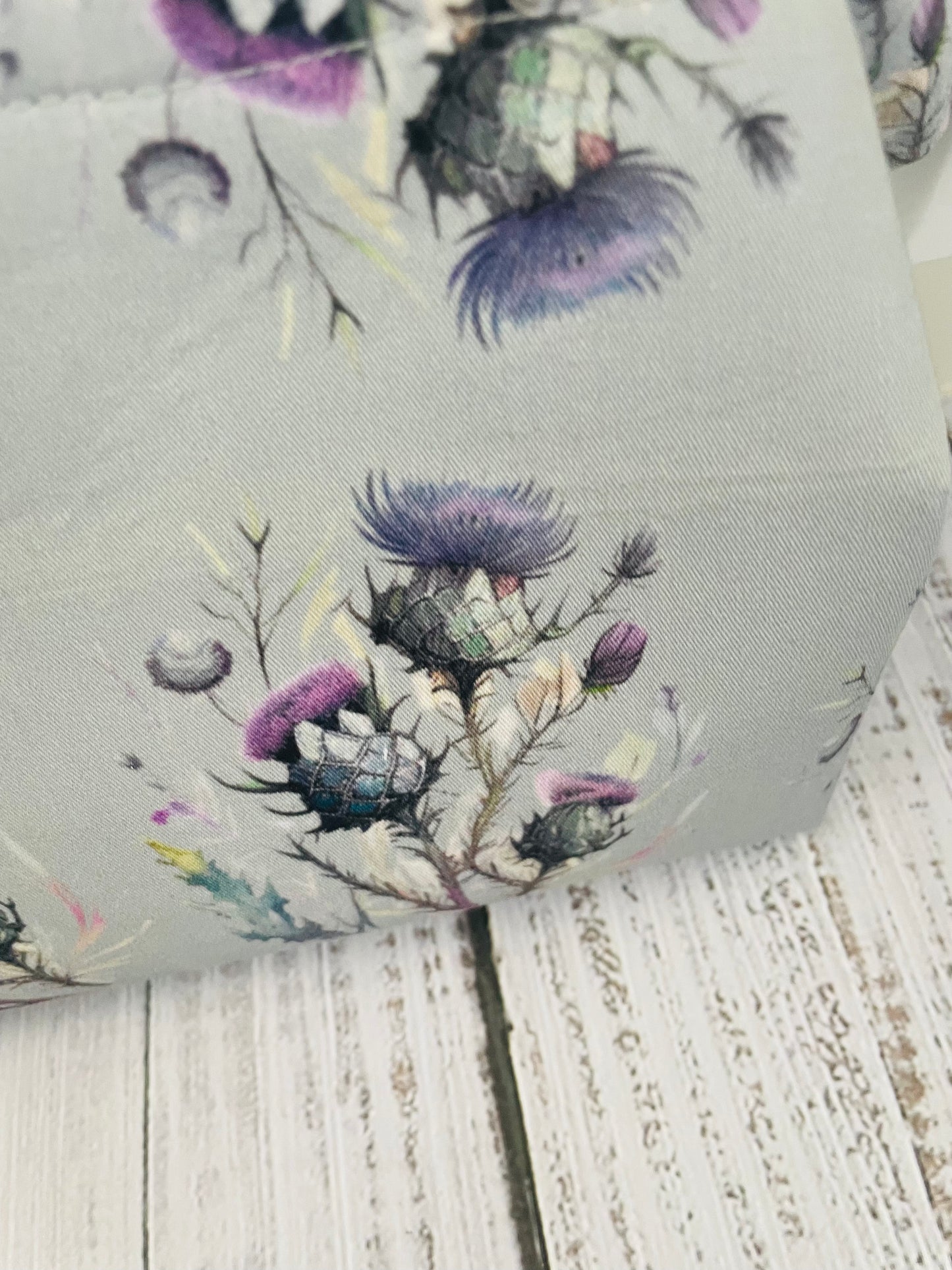 SCOTTISH THISTLE .....Small wire frame bag...CUSTOM PRINT