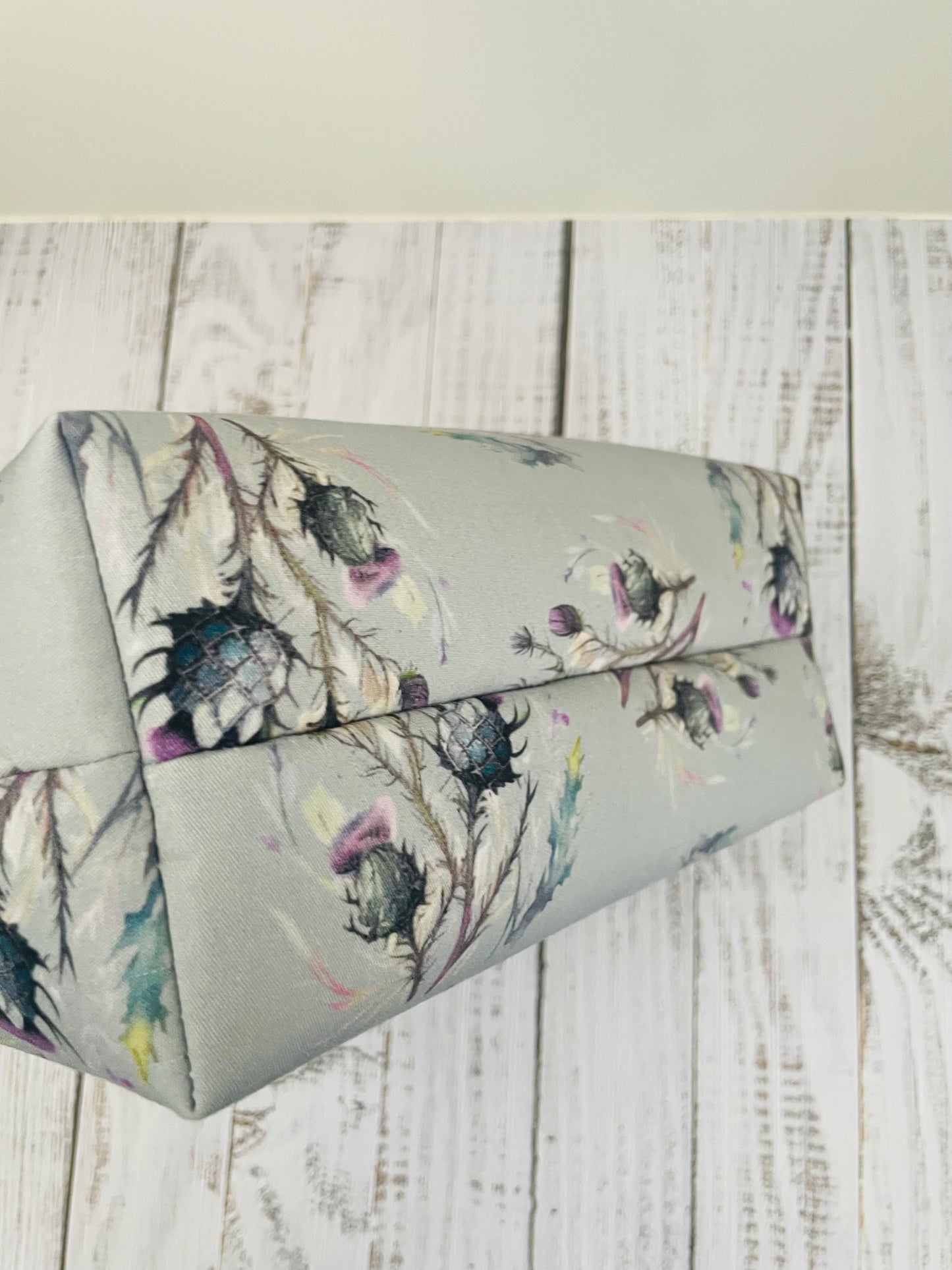 SCOTTISH THISTLE .....Small wire frame bag...CUSTOM PRINT