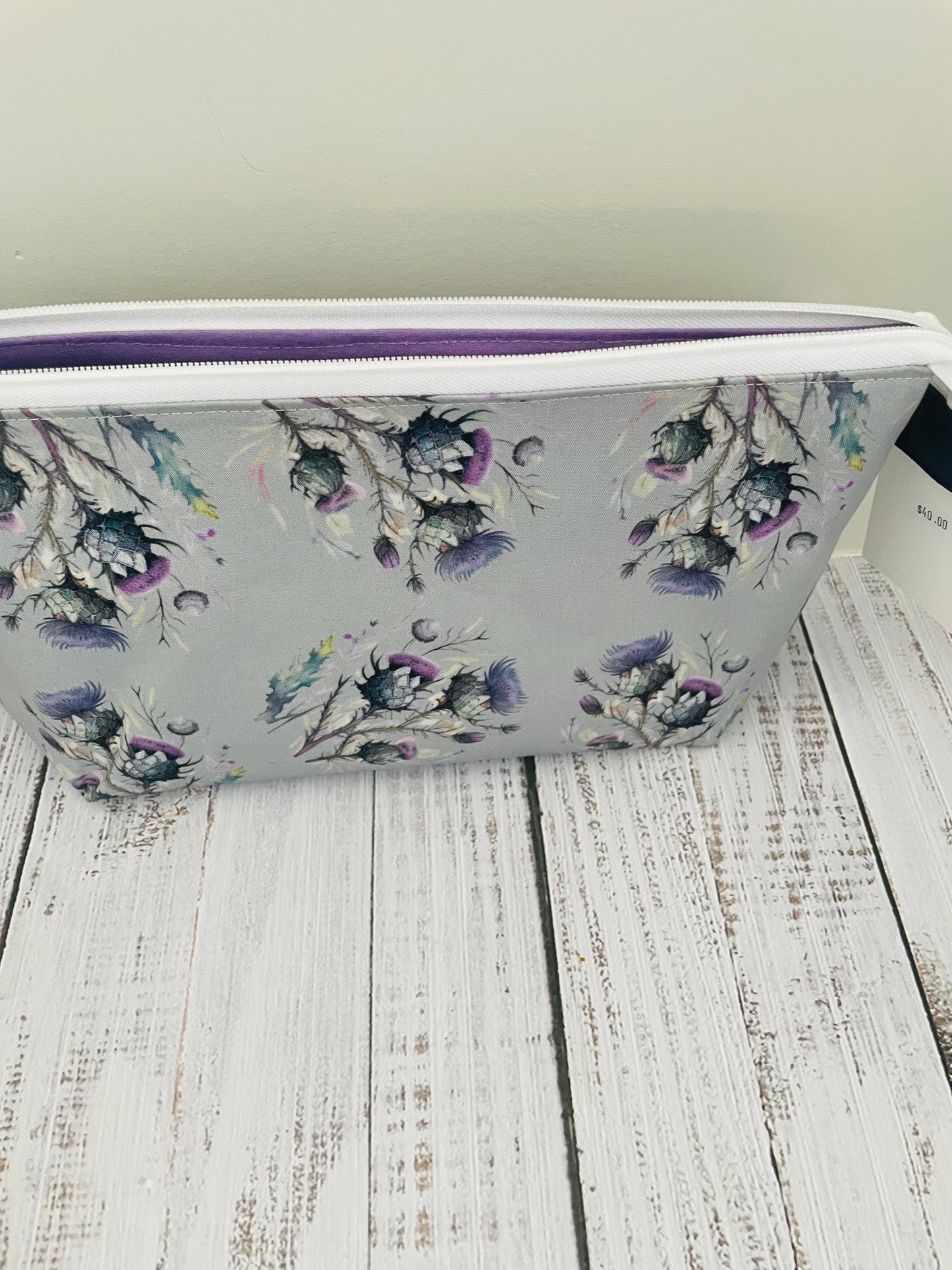 SCOTTISH THISTLE ..... Lifestyle bag (soft no wire , but interfaced) CUSTOM PRINT
