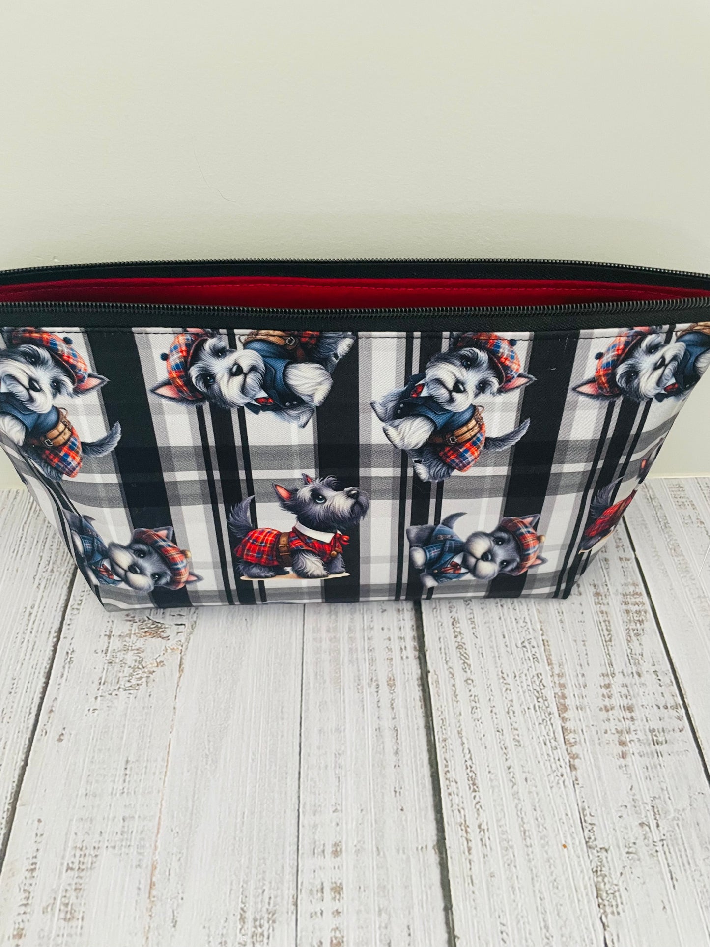 SCOTTIE DOG ..... Lifestyle bag (soft no wire , but interfaced) CUSTOM PRINT