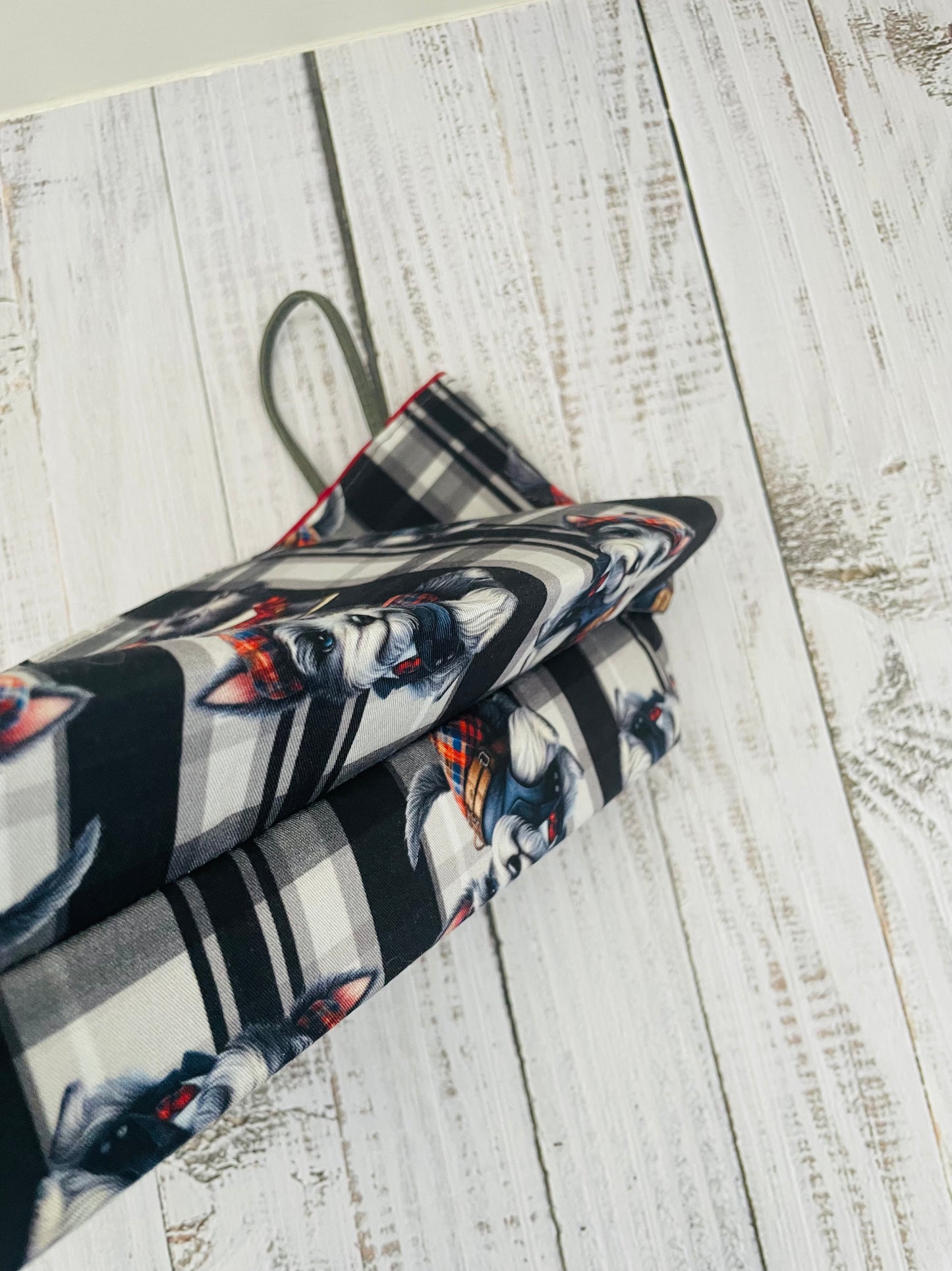 SCOTTIE DOGS ....MINI BASKET WITH CORK HANDLES ...CUSTOM PRINT