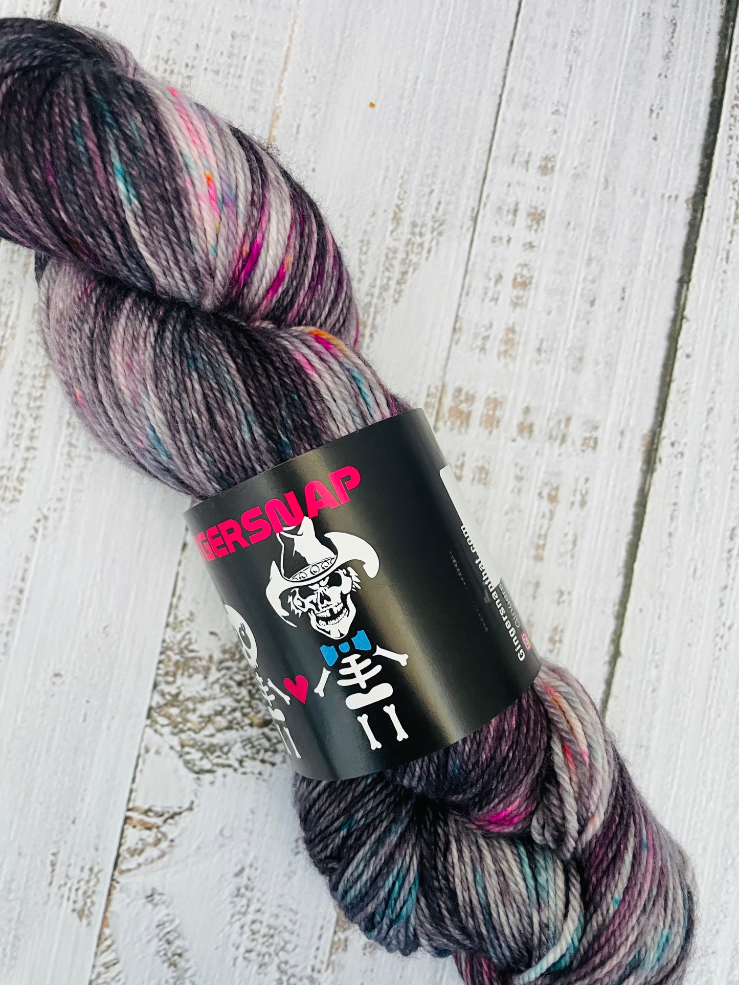 NEON NIGHTMARE  HALLOWEEN SKEIN  AND MINI TOTE , THEMED STITCH STOPPERS