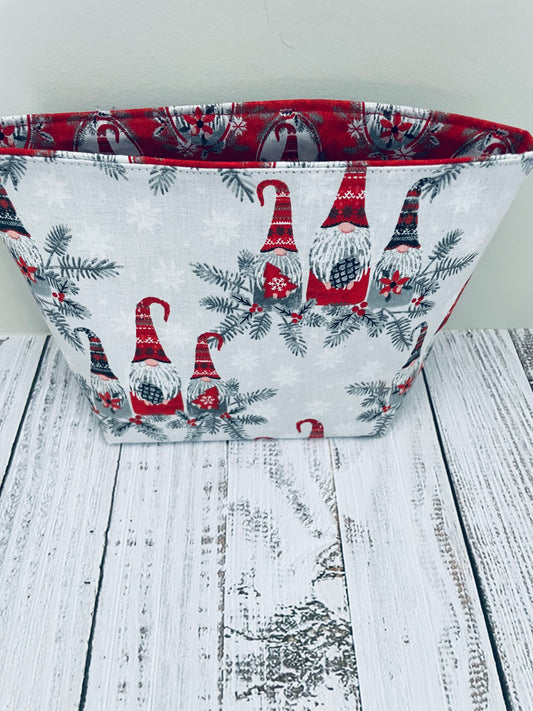 COLOURWORK GNOMES (LIGHT GREY BACKGROUND) STITCH & STORE BOWL