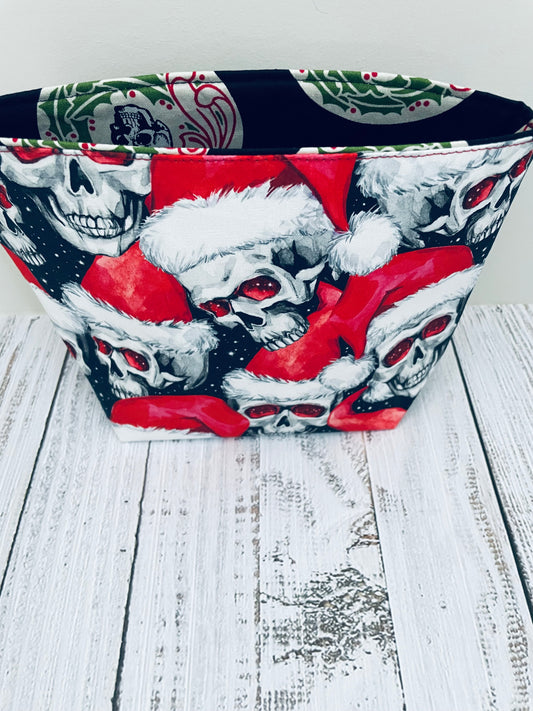 SKULL SANTA STITCH & STORE BOWL