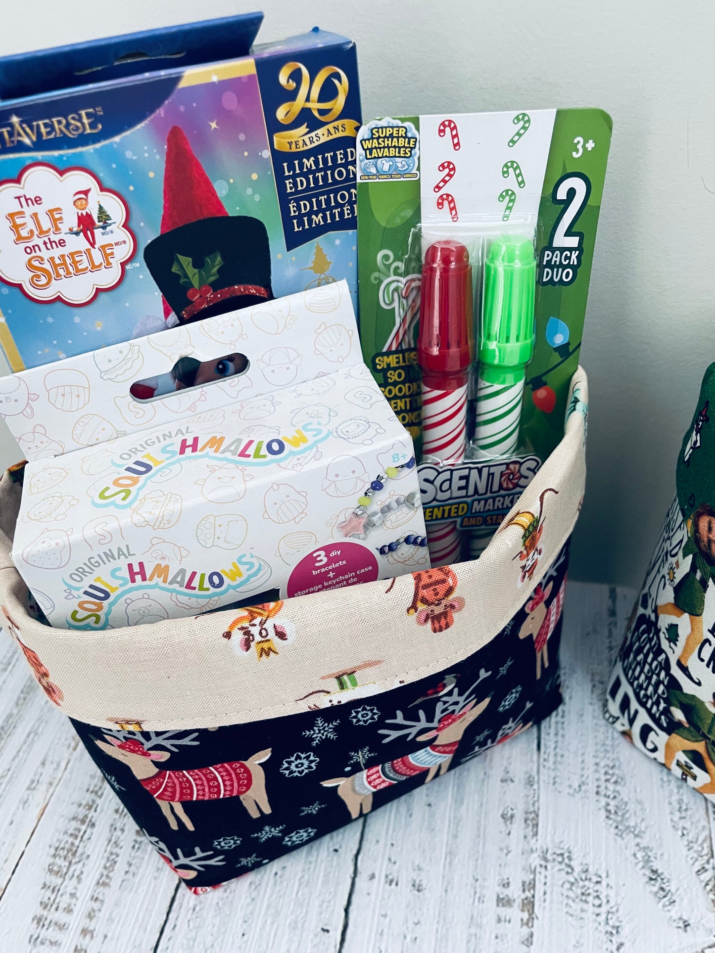 REINDEER AT NIGHT STITCH & STORE BOWL