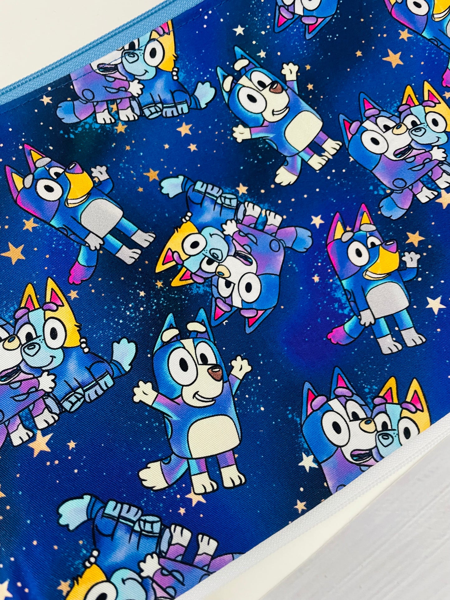 BLUE DOG Lifestyle bag (soft no wire , but interfaced) CUSTOM PRINT