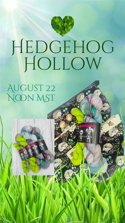 HEDGEHOG HOLLOW SOCKSET & BAGS...LAUNCHES AUGUST 22 NOON MST