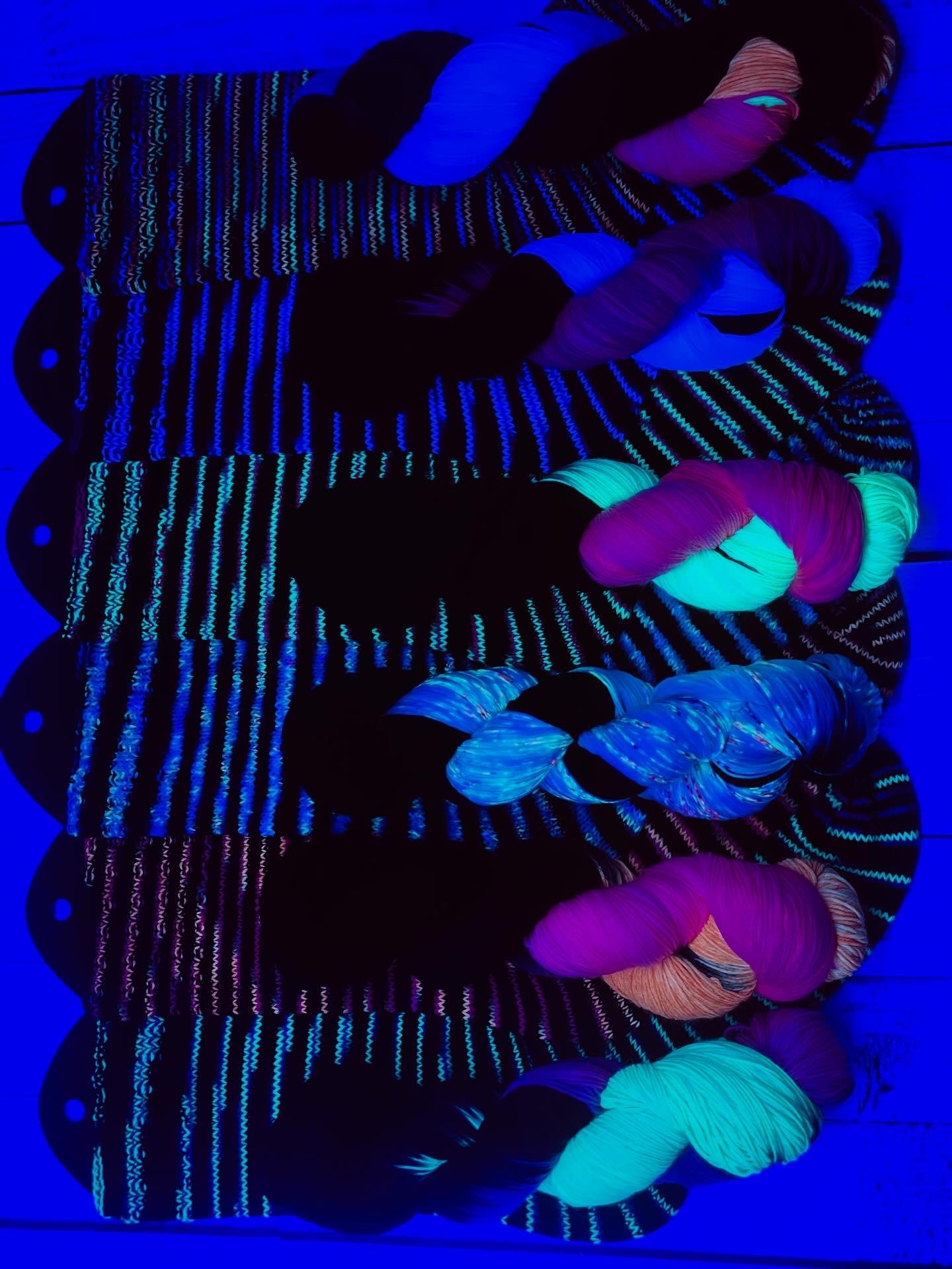NEON RIOT COLLECTION ON PLUSH FINGERING  ….CHOOSE COLOURWAY AND BASE FROM MENU