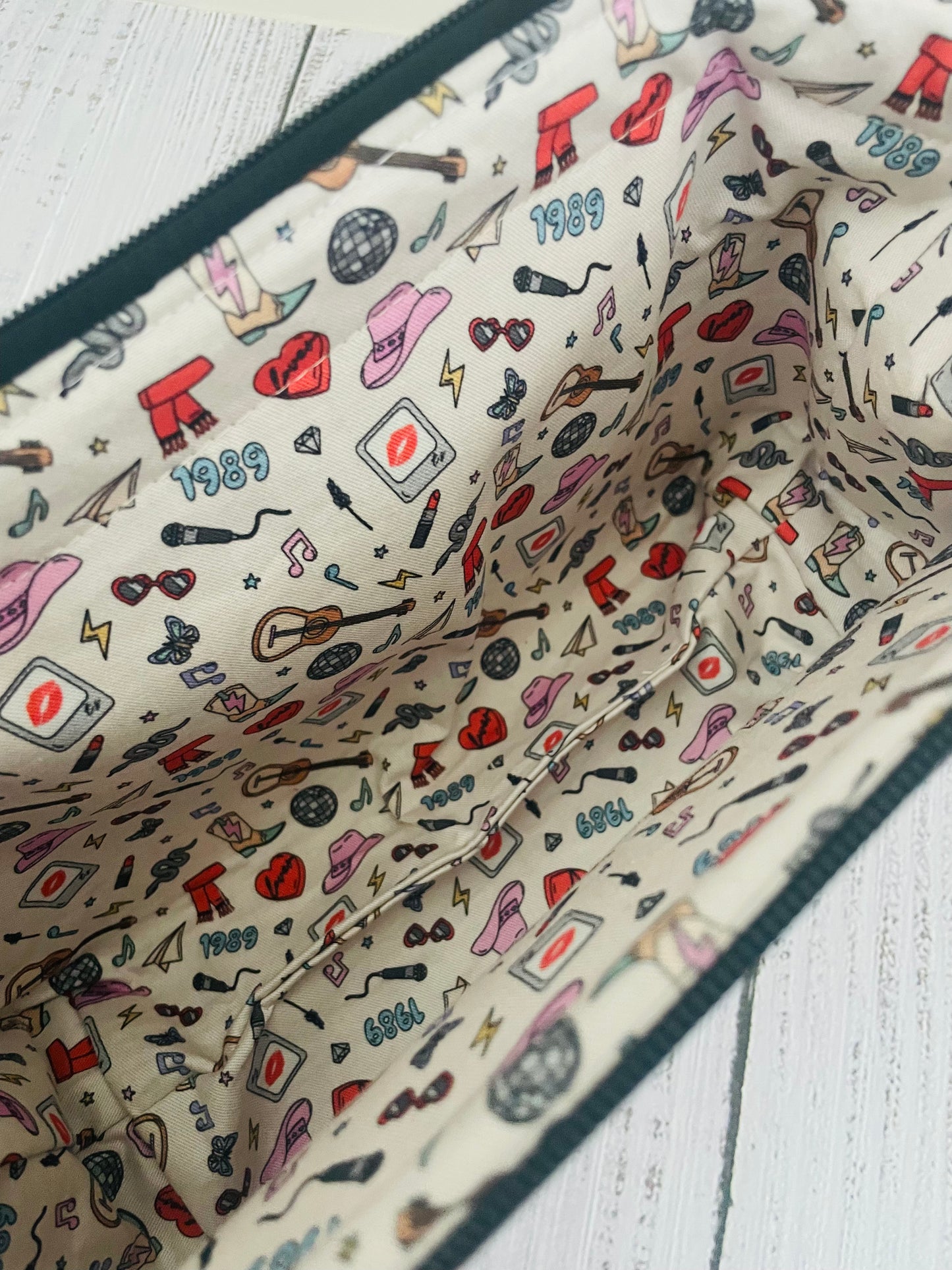 SWIFTIE   ...Small wire frame bag ...CUSTOM  PRINT