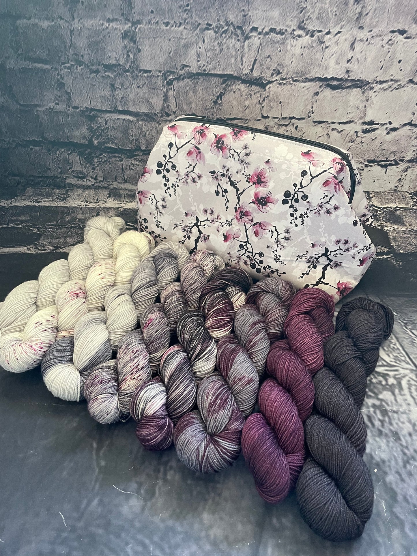 TATTOOED BLOSSOM.... LUSH FINGERING 2 PLY AND SQUISHY DK ….CHOOSE COLOURWAY AND BASE FROM MENU
