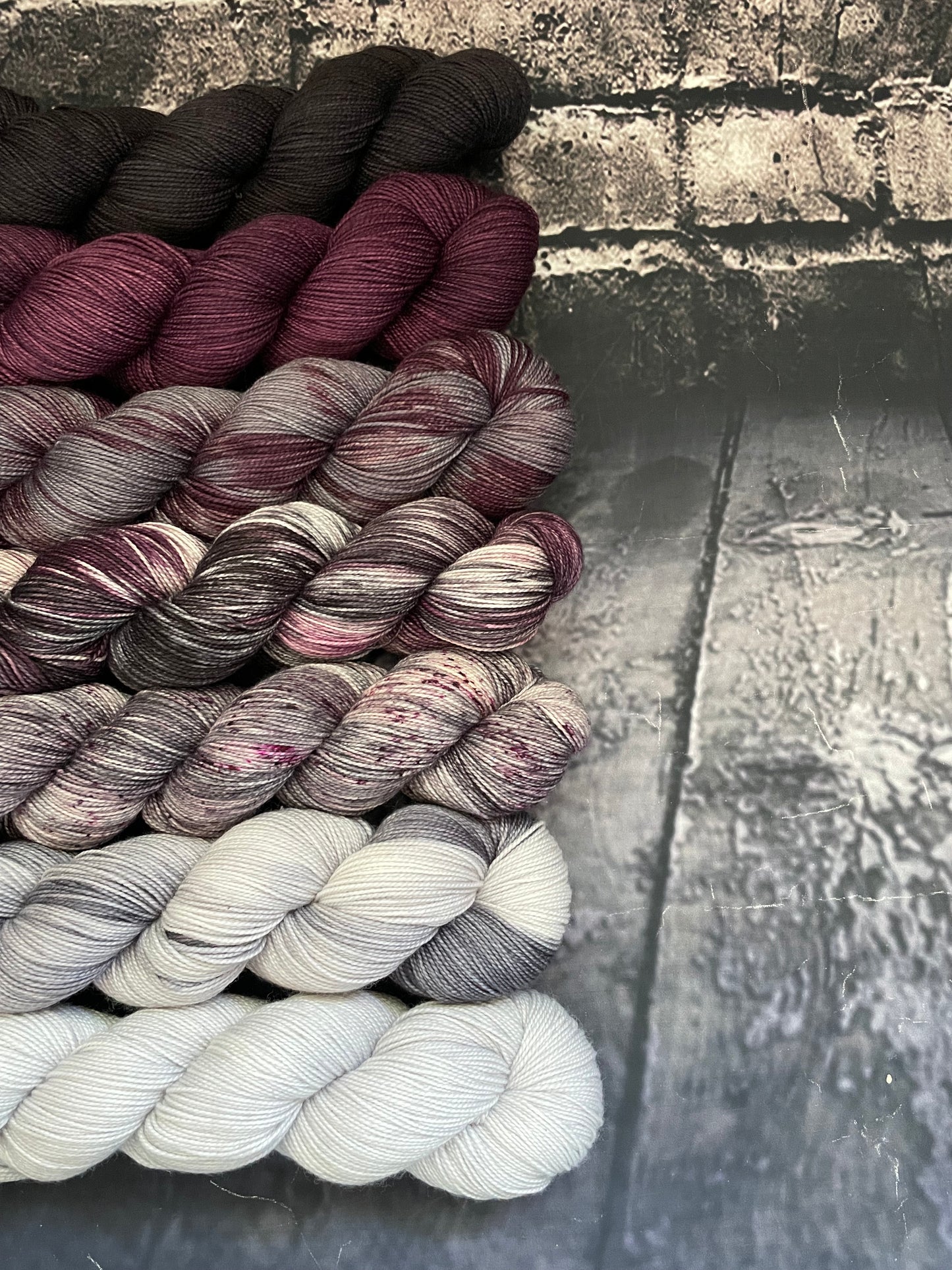 TATTOOED BLOSSOM.... LUSH FINGERING 2 PLY AND SQUISHY DK ….CHOOSE COLOURWAY AND BASE FROM MENU