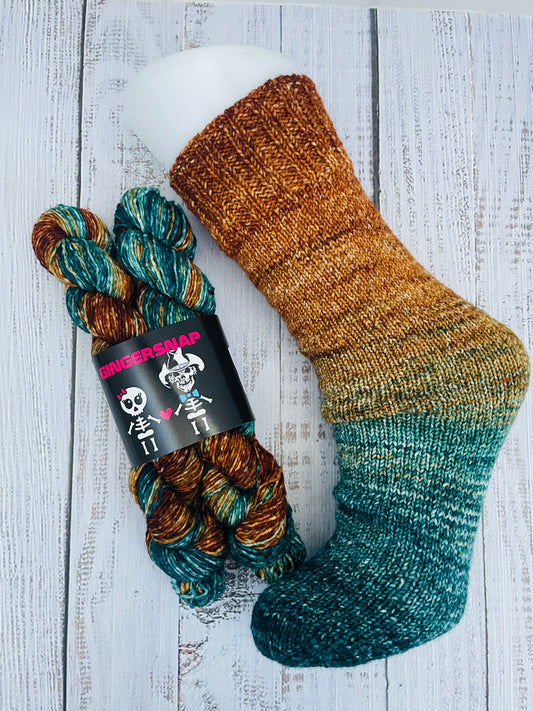 BURNISH   .... HEATHERED GRADIENT SOCKSETS  (FINGERING WEIGHT)