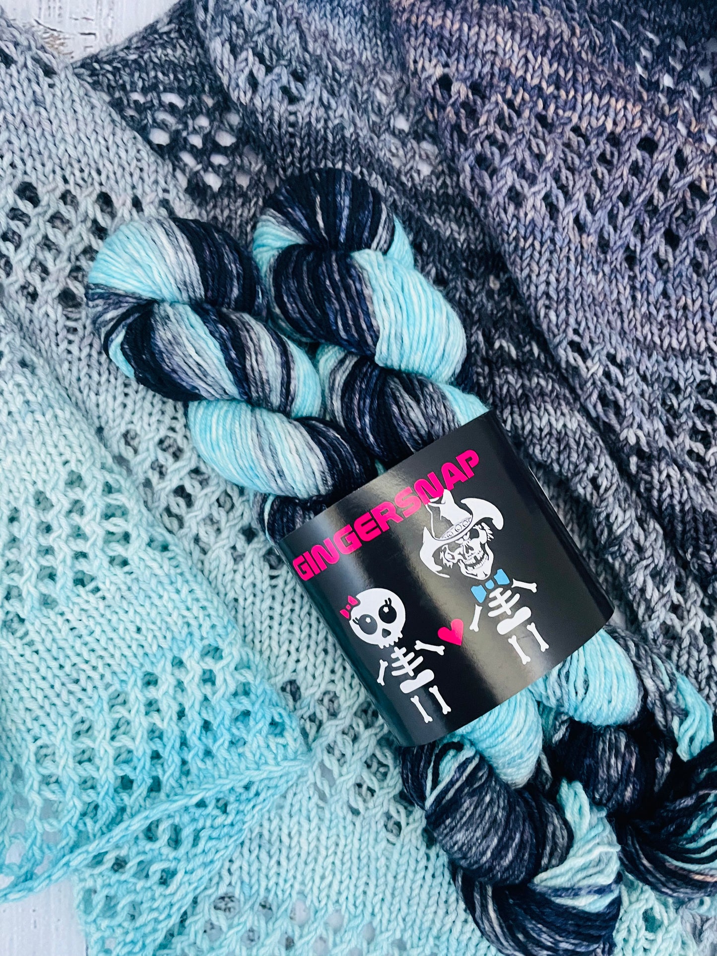 ICE & ASH   .... HEATHERED GRADIENT SOCKSETS  (FINGERING WEIGHT)