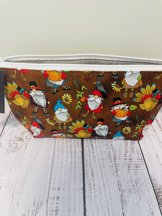 TURKEY GNOMES.... Lifestyle bag (soft no wire , but interfaced)