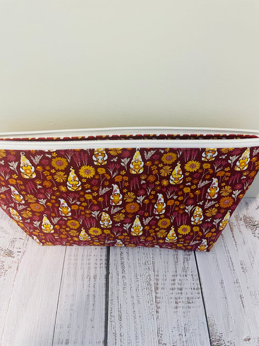 SUNFLOWER GNOMES .... Lifestyle bag (soft no wire , but interfaced)