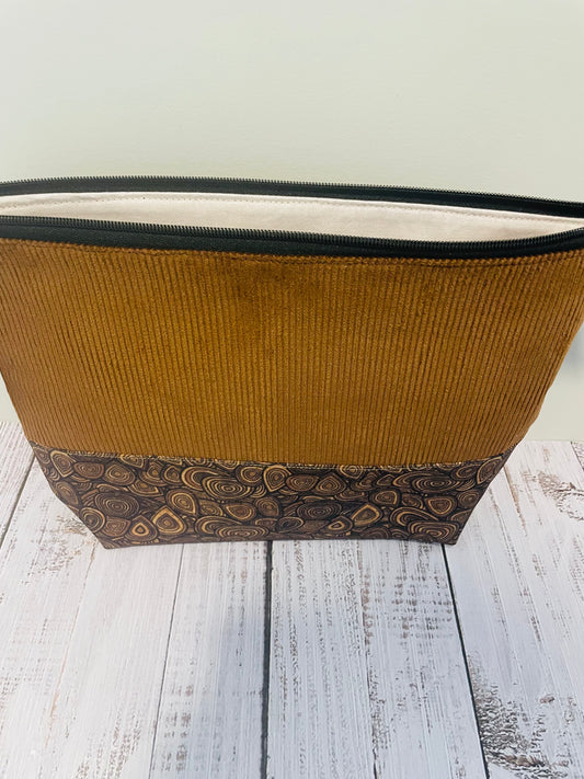 CORD & CORK .. Lifestyle plus bag (soft no wire , but interfaced) CORK BOTTOM...