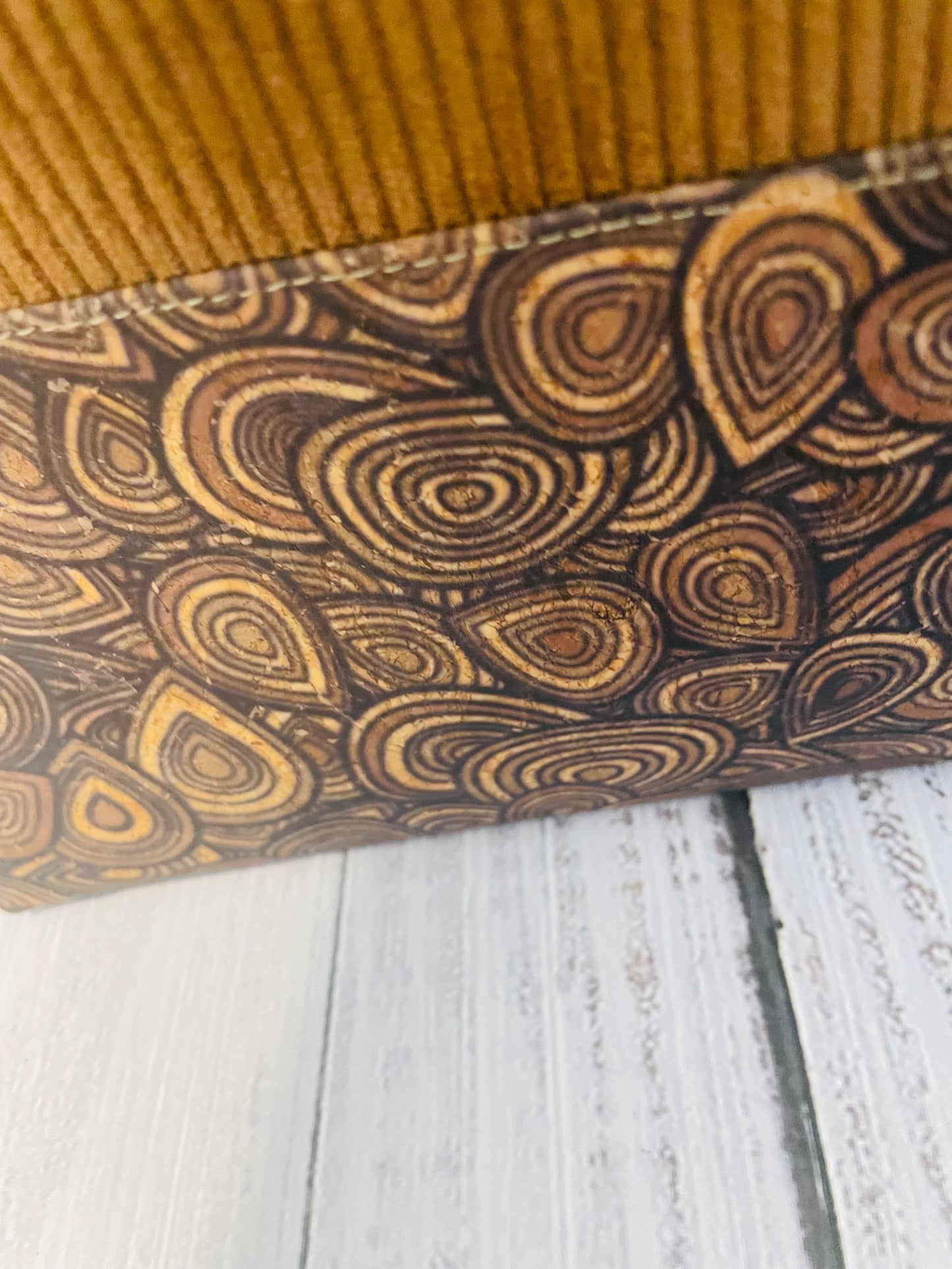 CORD & CORK .. Lifestyle plus  bag (soft no wire  , but interfaced) CORK  BOTTOM...