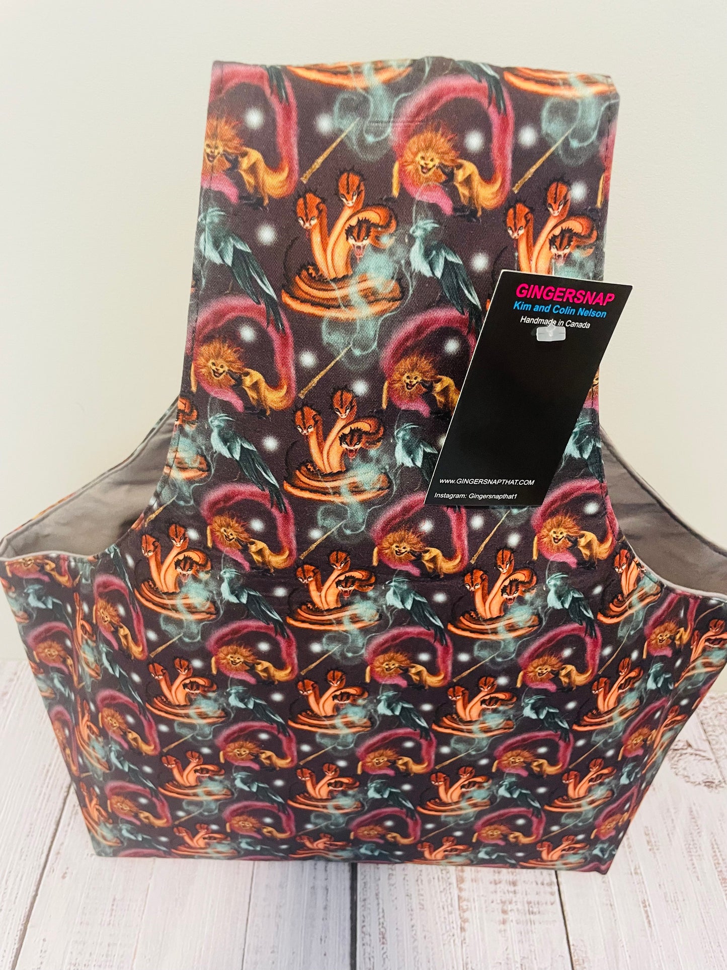 MYSTICAL CREATURE     LARGE TRENDY TOTEBAG...CUSTOM FABRIC
