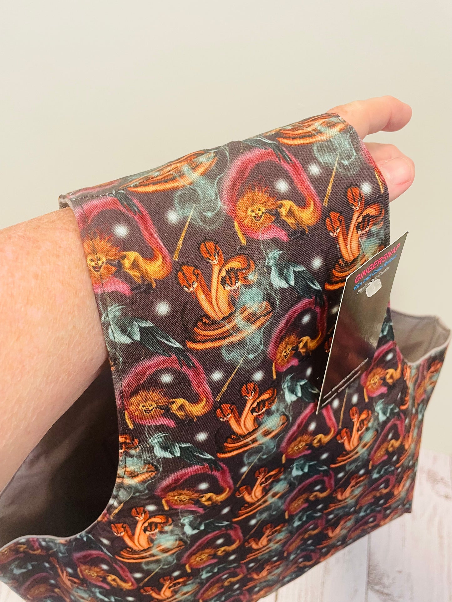MYSTICAL CREATURE     LARGE TRENDY TOTEBAG...CUSTOM FABRIC