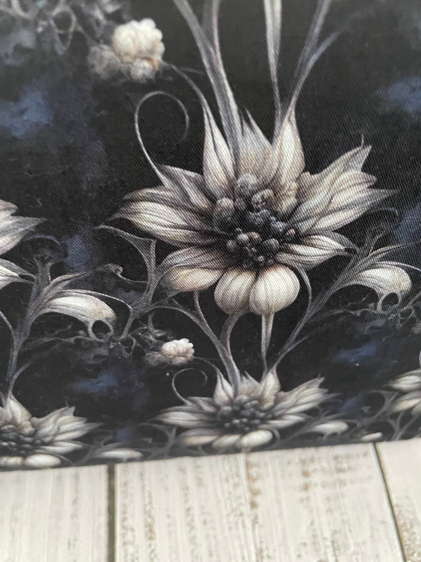 WHISPER FLORAL   .... Med Wire frame bag ...CUSTOM PRINT