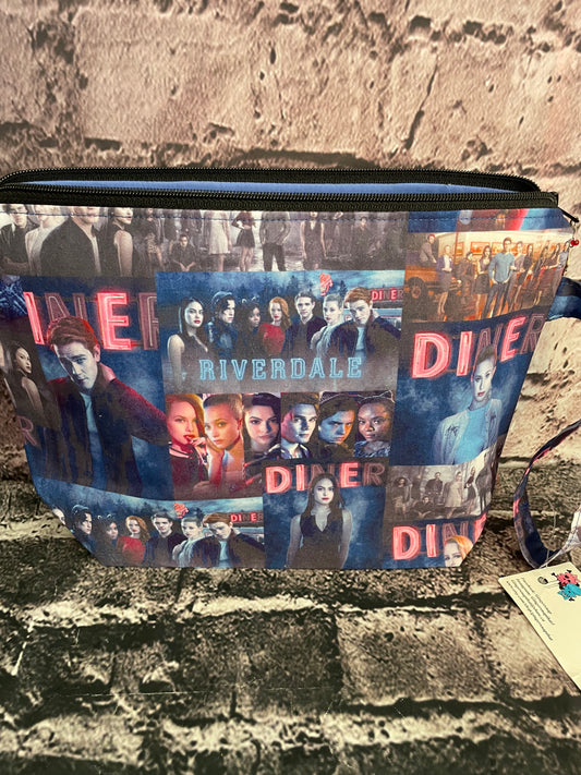 RIVER   MED Lifestyle bag (soft no wire  , but interfaced )...CUSTOM PRINT