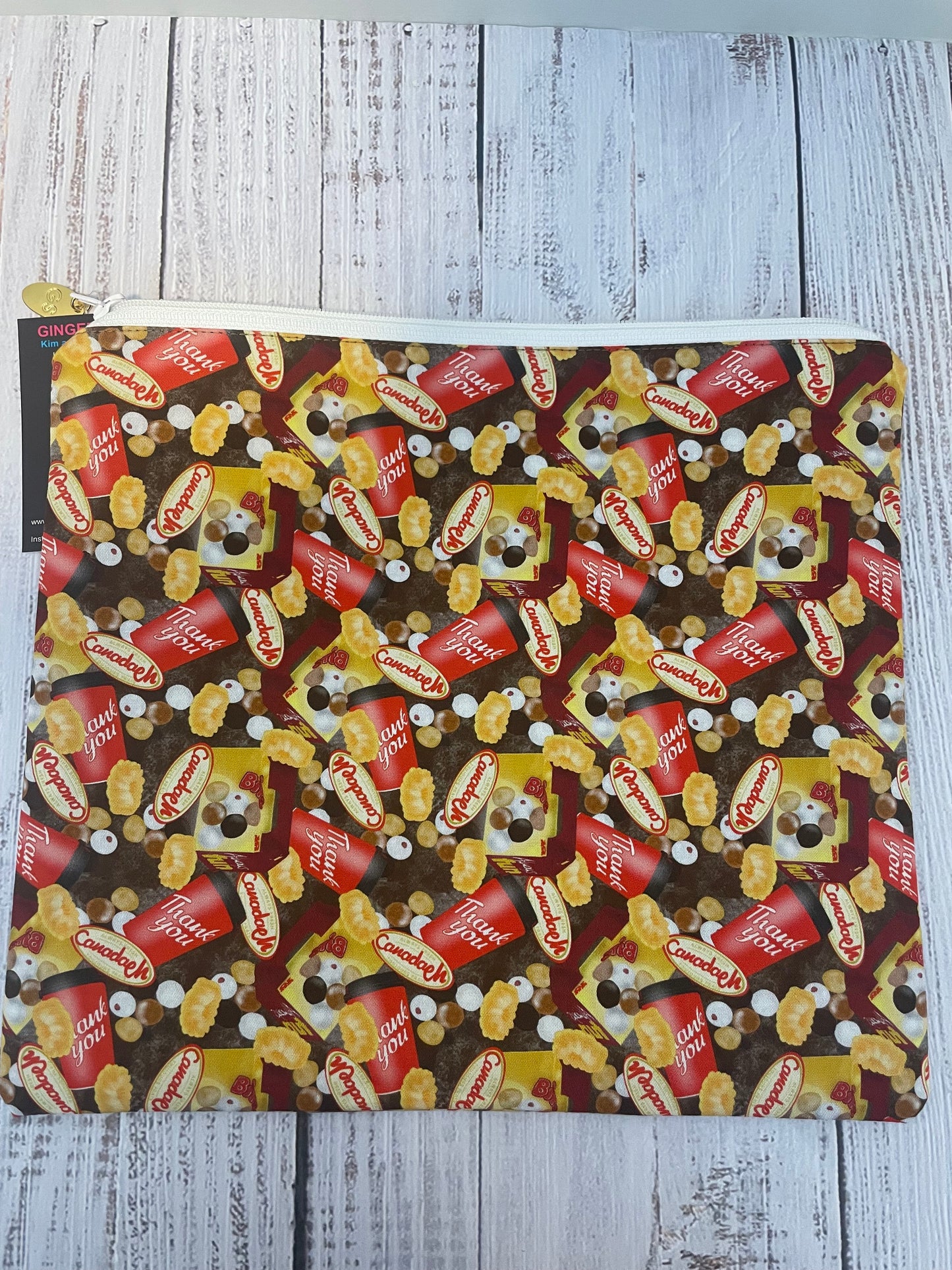 COFFEE  SMALL STITCHING BAG....CUSTOM PRINTED FABRIC