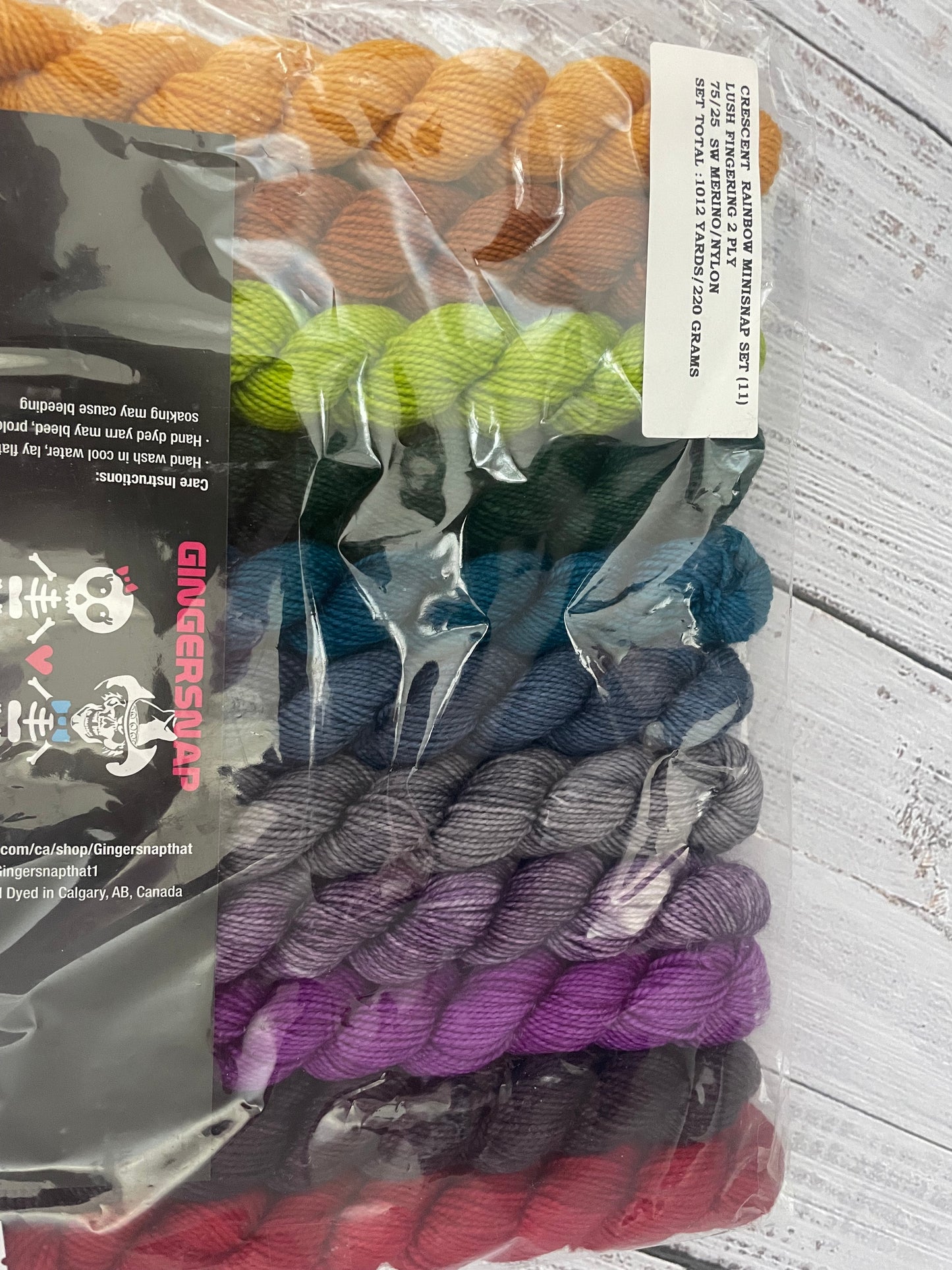 CRESCENT RAINBOW   MINISNAP SET ...LUSH  Fingering weight (11)