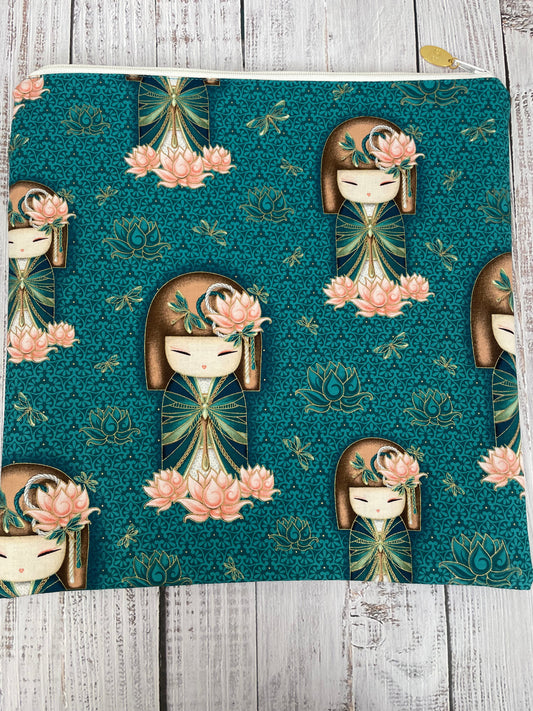 LOTUS GIRL  LARGE  STITCHING BAG