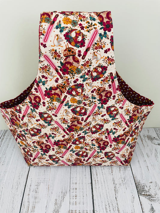 BB FLORAL    LARGE TRENDY TOTEBAG...CUSTOM FABRIC