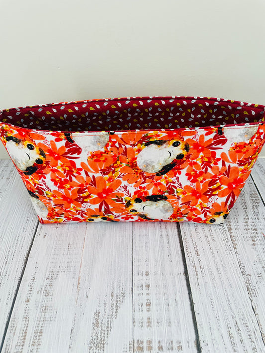 FLUFFY FLORAL   CAKE CADDY  (soft no wire  , but interfaced)...CUSTOM PRINT