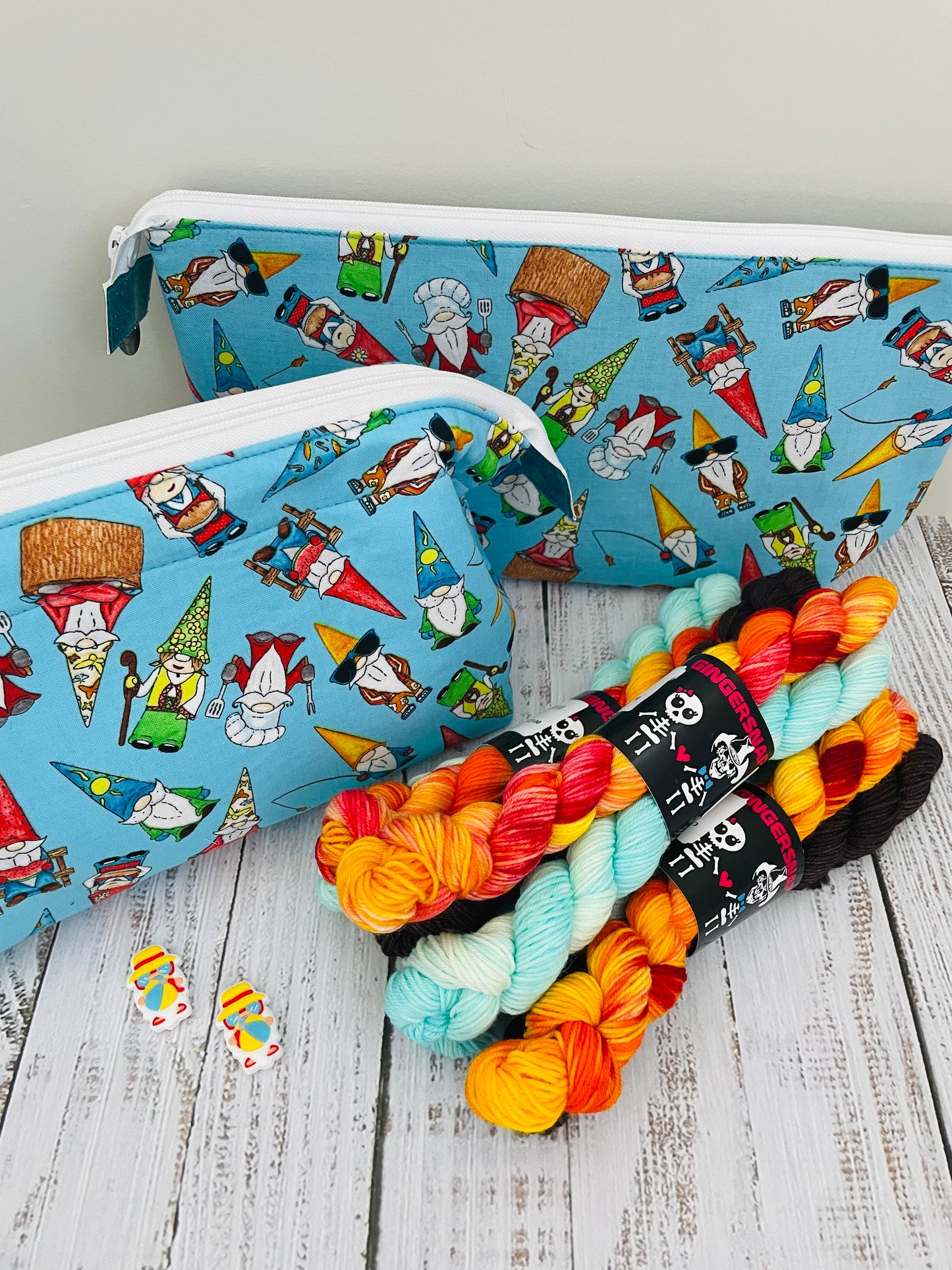AUGUST'S GNOME CLUB , PLEASE CHOOSE SET FROM MENU ....SWEET SUMMERTIME GNOME ....LIMITED QUANTITIES