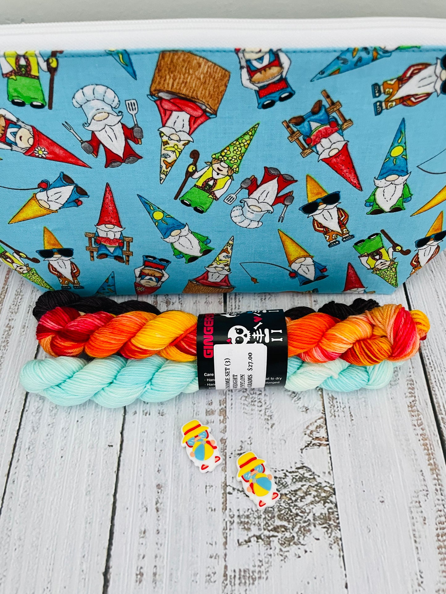 AUGUST'S GNOME CLUB , PLEASE CHOOSE SET FROM MENU ....SWEET SUMMERTIME GNOME ....LIMITED QUANTITIES