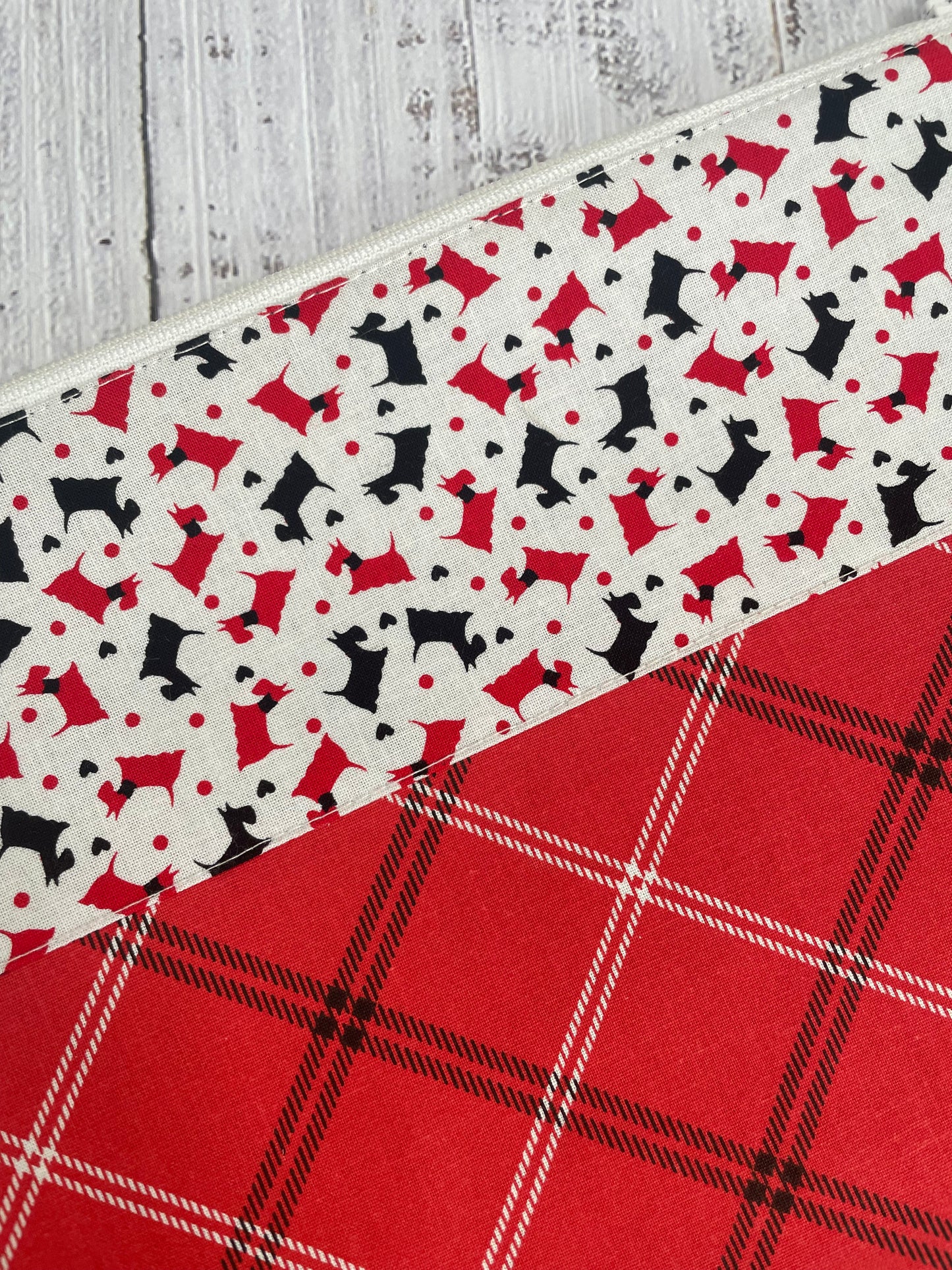 SCOTTIE DOG /TARTAN    SMALL STITCHING BAG