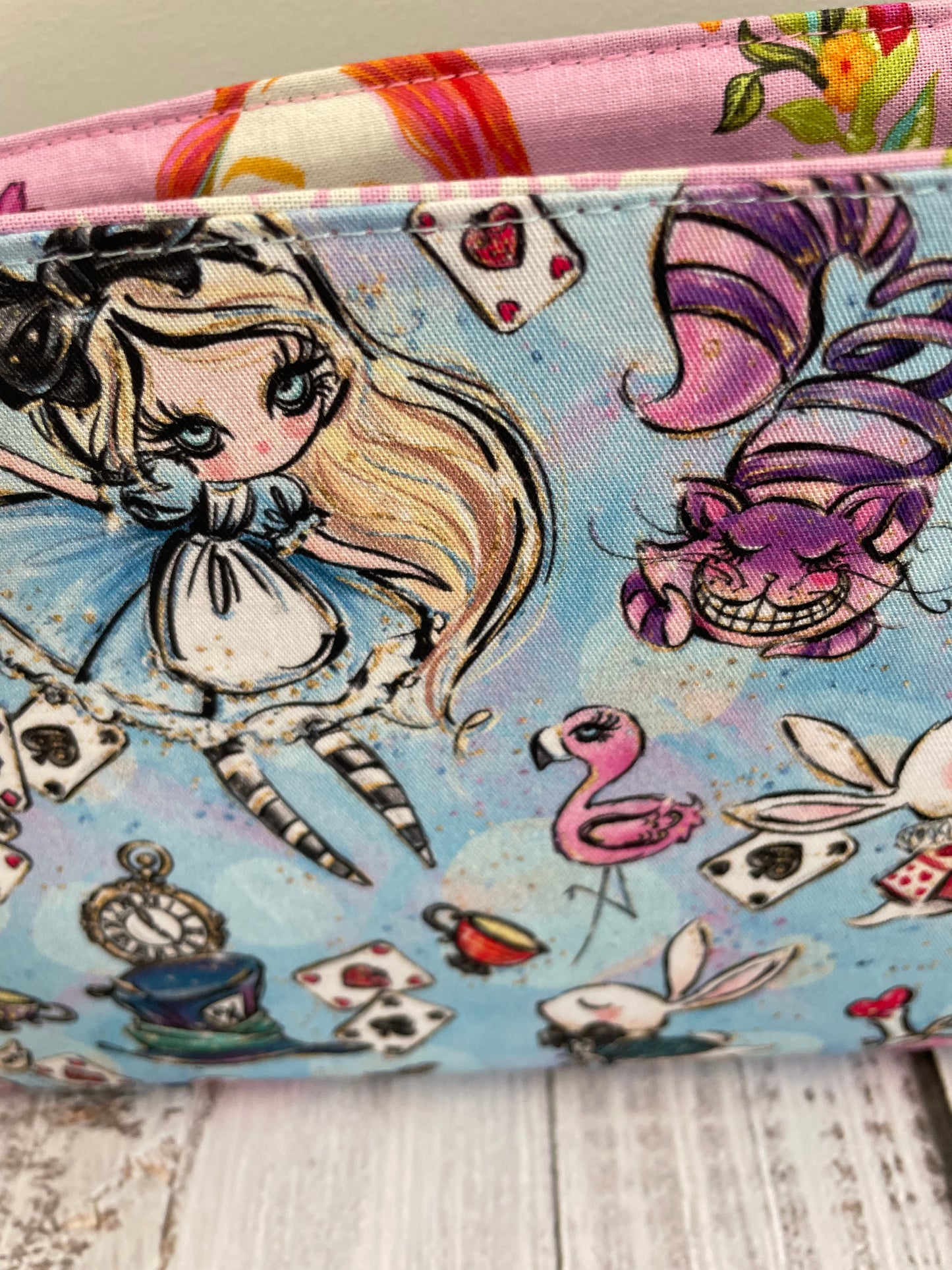 DOWN THE RABBIT HOLE   ....CAKE CADDY....CUSTOM PRINT