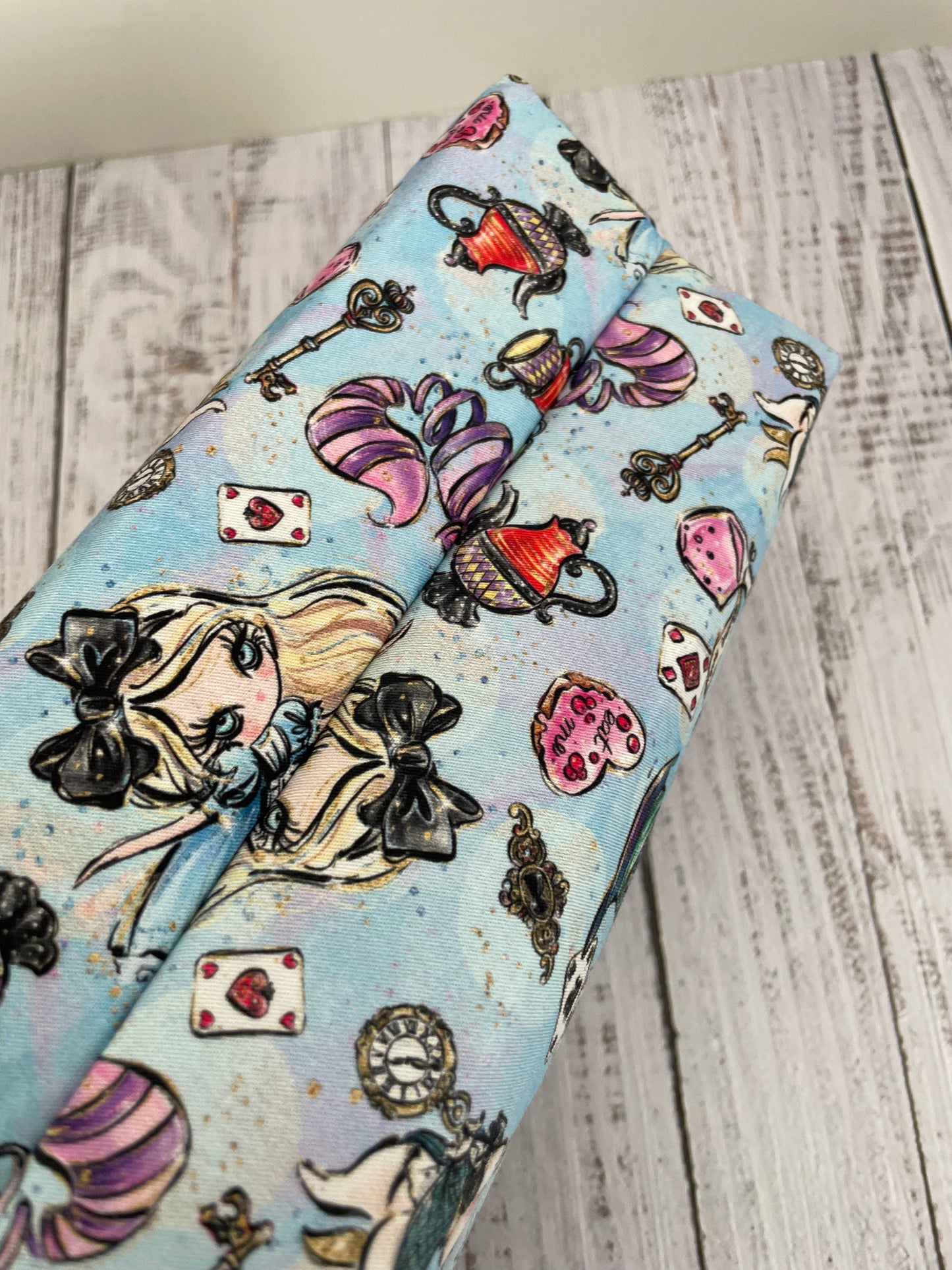 DOWN THE RABBIT HOLE   ....CAKE CADDY....CUSTOM PRINT