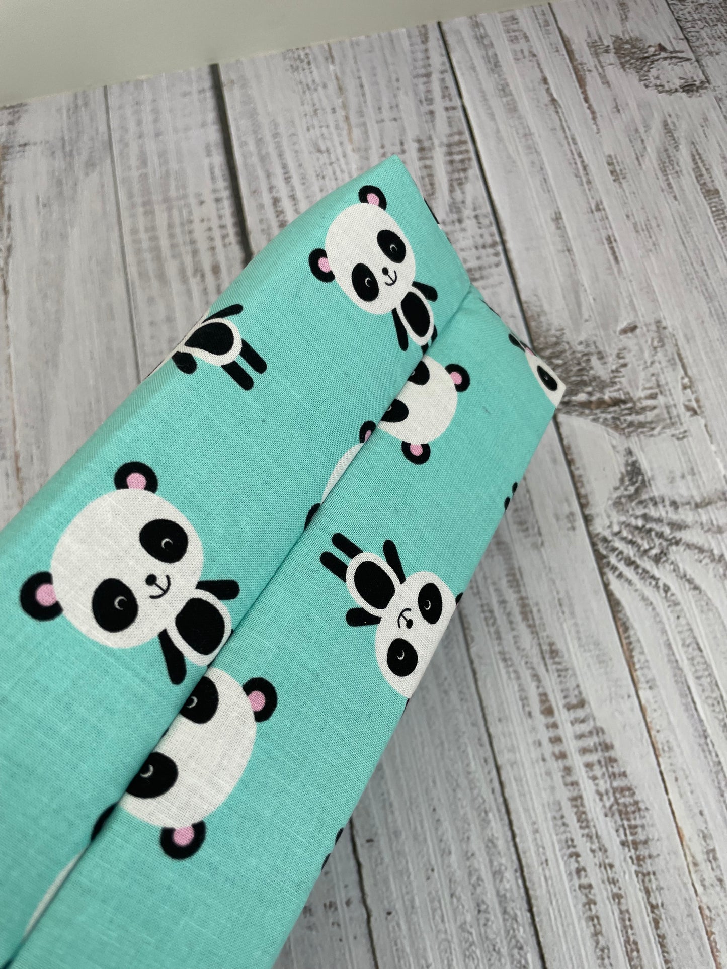 HAPPY PANDAS   ....MINI TOTE BAG   WITH CORK HANDLES