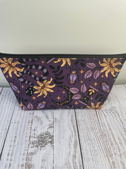 SERPENT'S GARDEN    small Lifestyle bag (soft no wire  , but interfaced )...CUSTOM PRINT