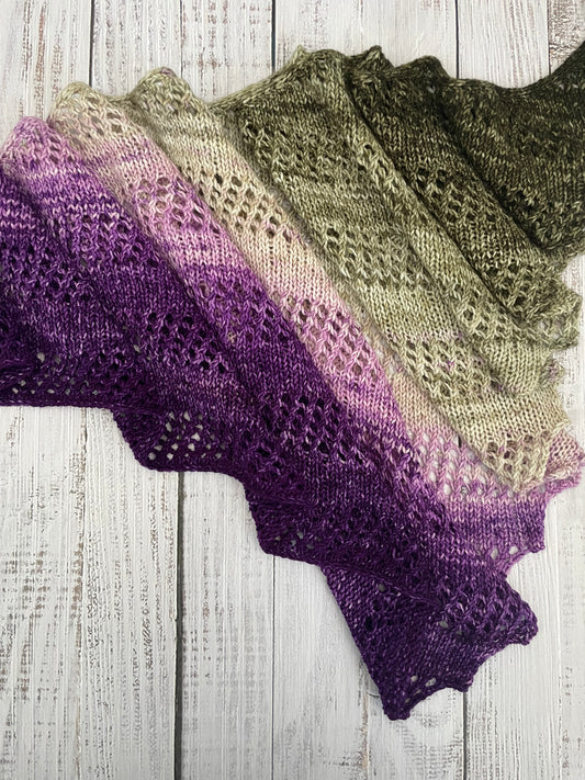PRICKLY THISTLE .... HEATHERED GRADIENT FULL SKEINS (FINGERING WEIGHT)